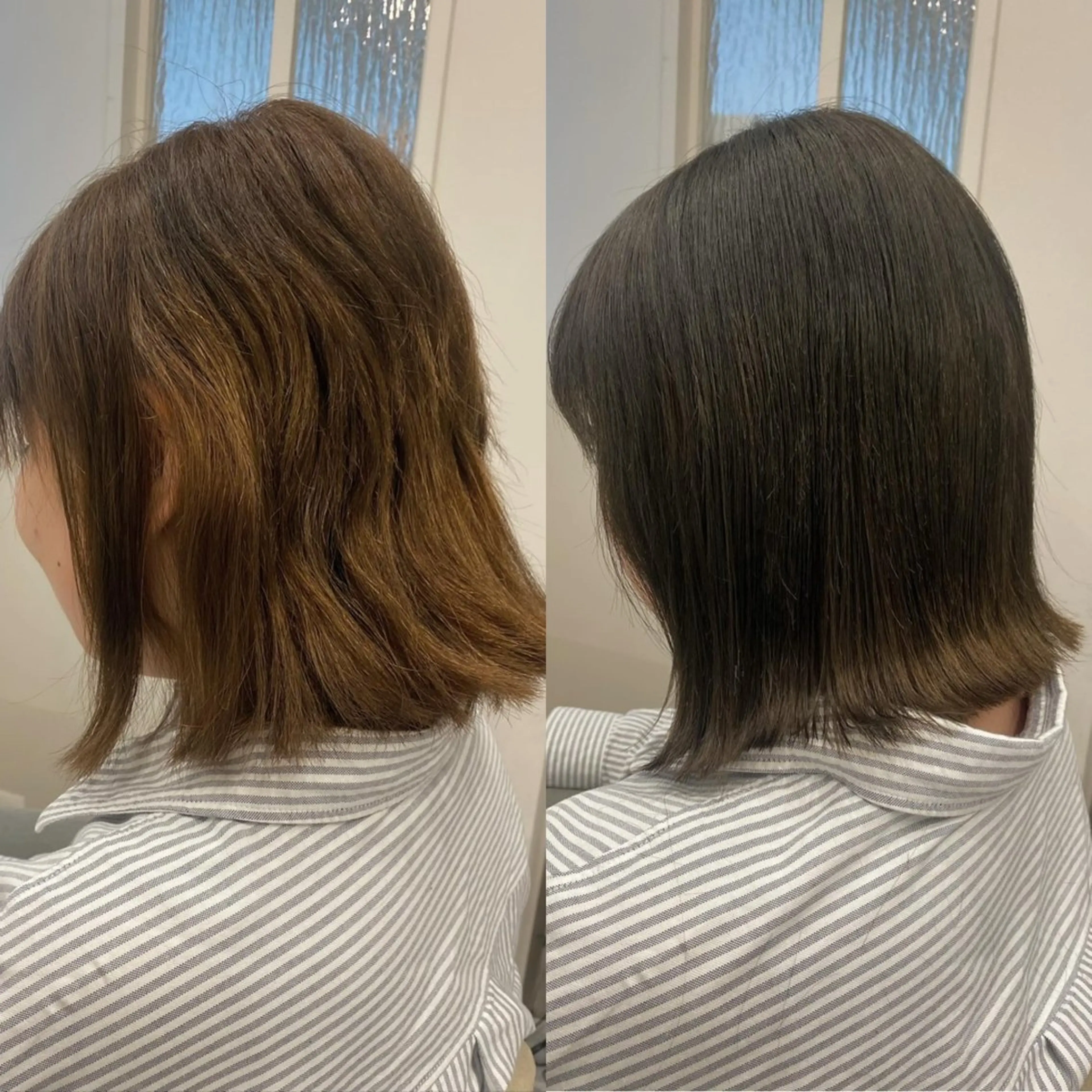 ミディアム カラー ブラウンカラー トリートメント 佐々木 雪菜のヘアスタイル