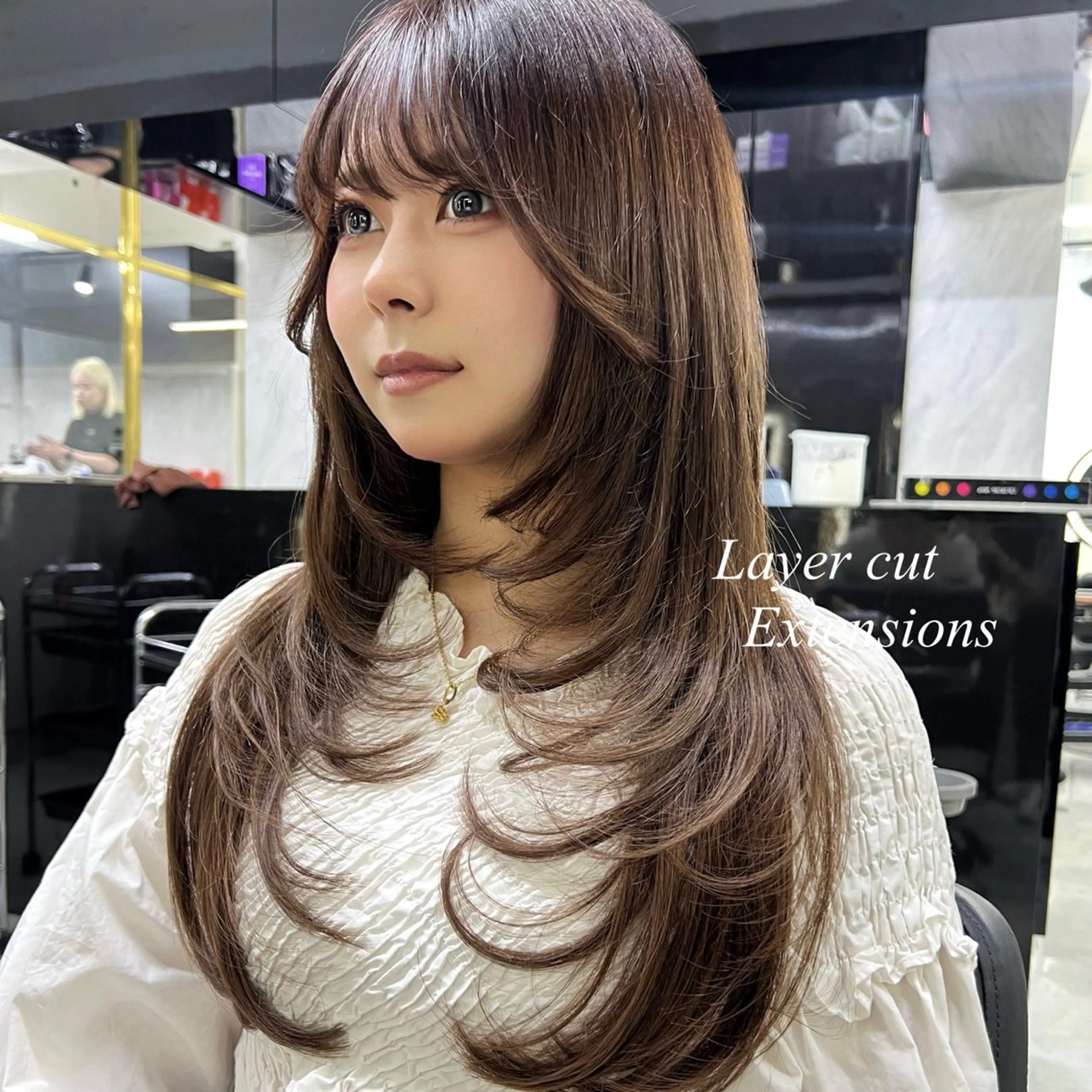 ロング カラー シールエクステ ハイトーンカラー エクステ ヘアカラー エクステ シールエクステ特化 ハイトーン、NANAのヘアスタイル