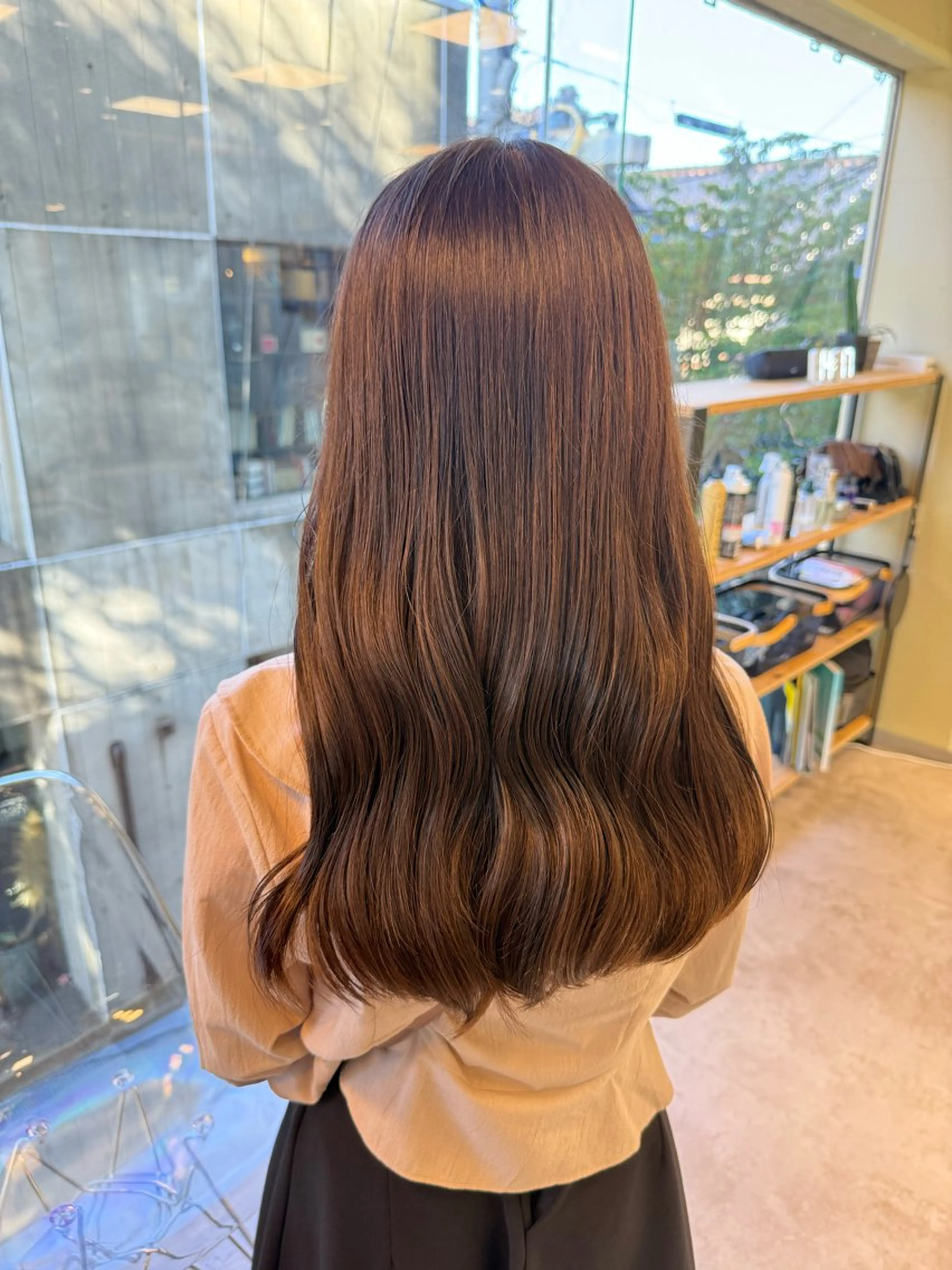 ミディアム カラー カット ヘアカラー トリートメント 伶風/ボブ/ ハッシュカットのヘアスタイル