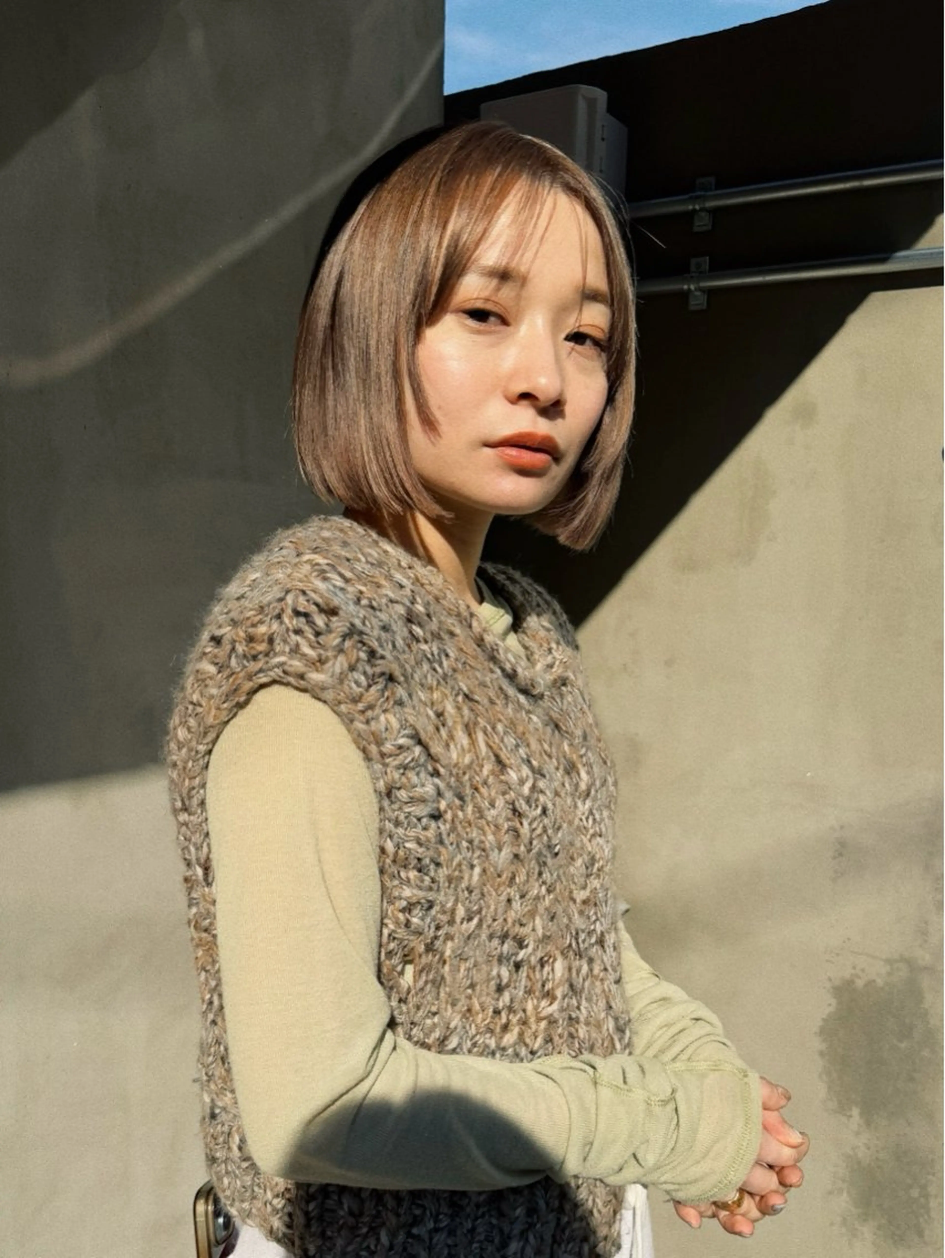 ショート カラー ヘアアレンジ ベージュカラー ブリーチ ラベンダーカラー ラベンダーベージュ カット ヘアカラー トリートメント ニュアンスヘア🌔 nanakoのヘアスタイル