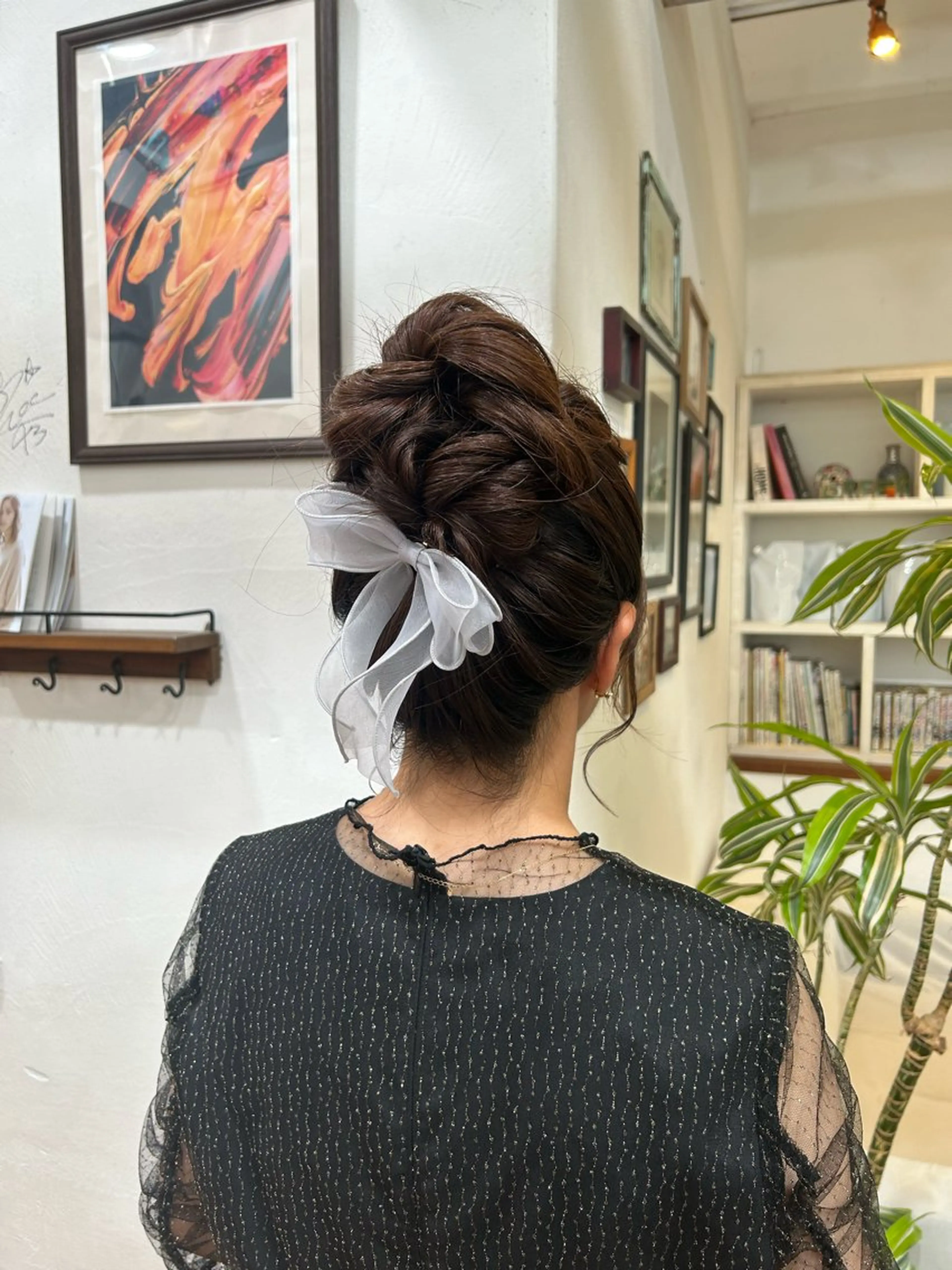 セミロング ヘアアレンジ お団子ヘア ✂︎店長✂︎ ちさきのヘアスタイル