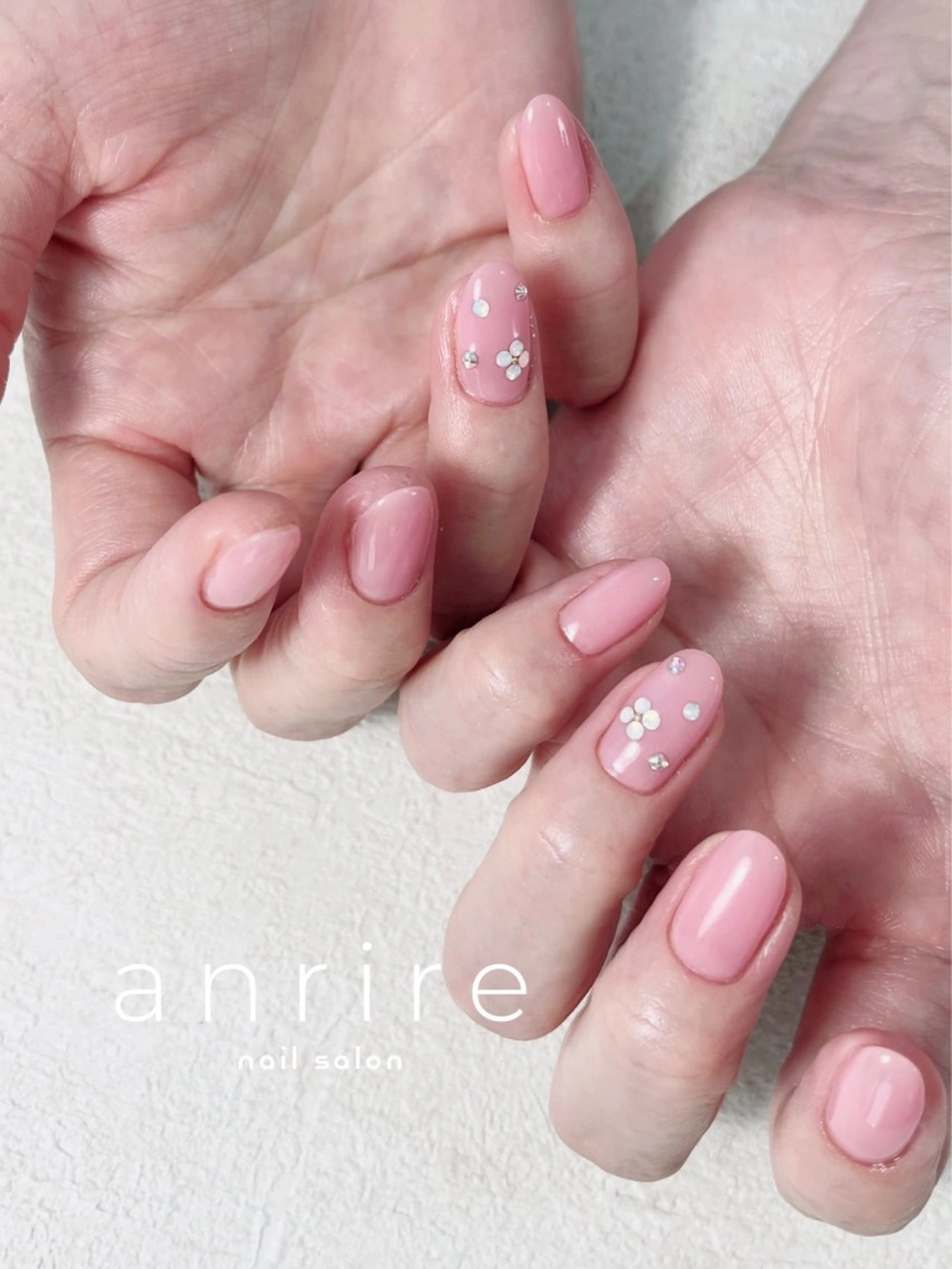 ネイル アートネイル フラワーネイル ジェルネイル キラキラネイル オフィスネイル ハンドネイル nail salon anrire〜アンリール〜所属・nailsalon anrireのネイルデザイン