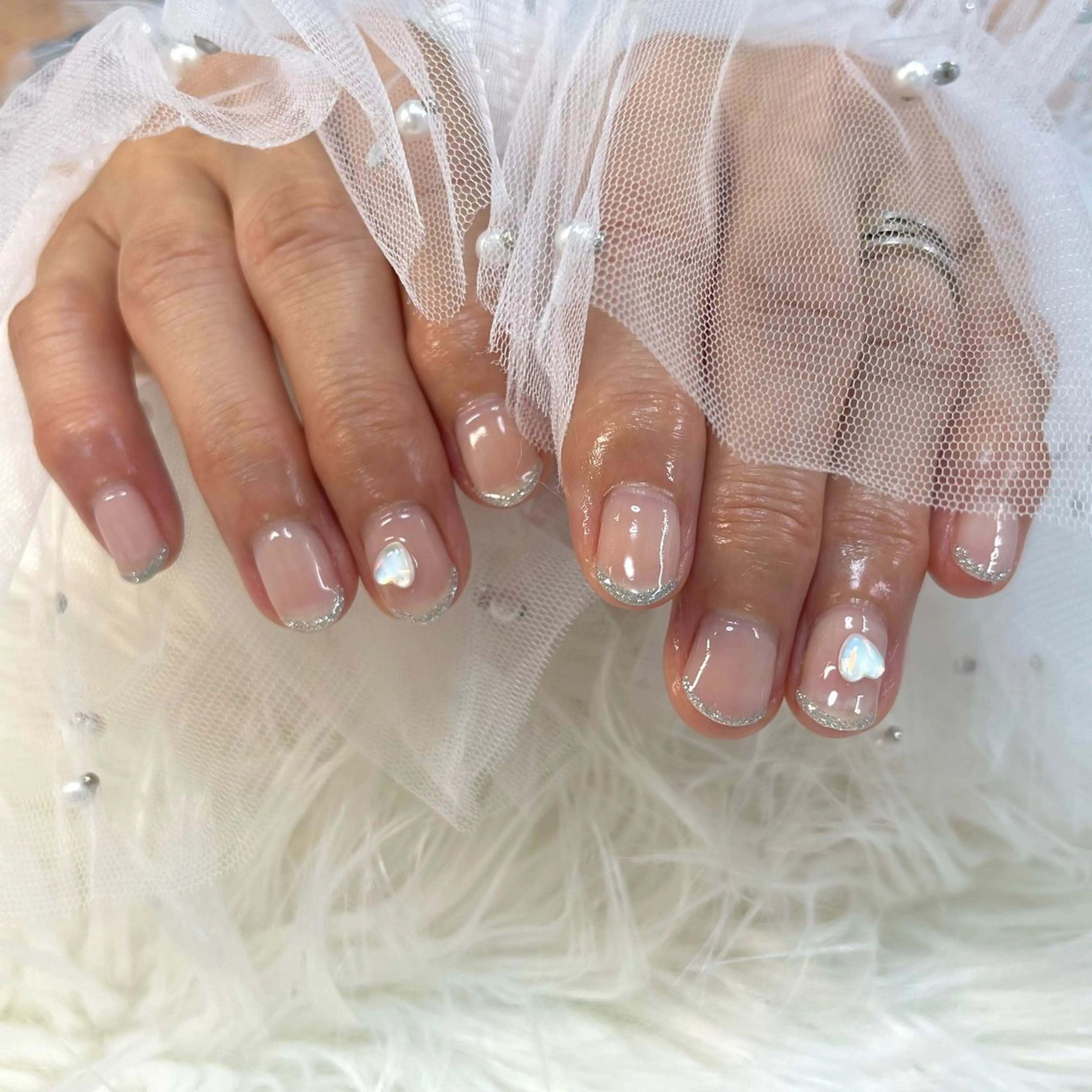 ネイル ハート ラメ(グリッター) SHINE nail salonのネイルデザイン