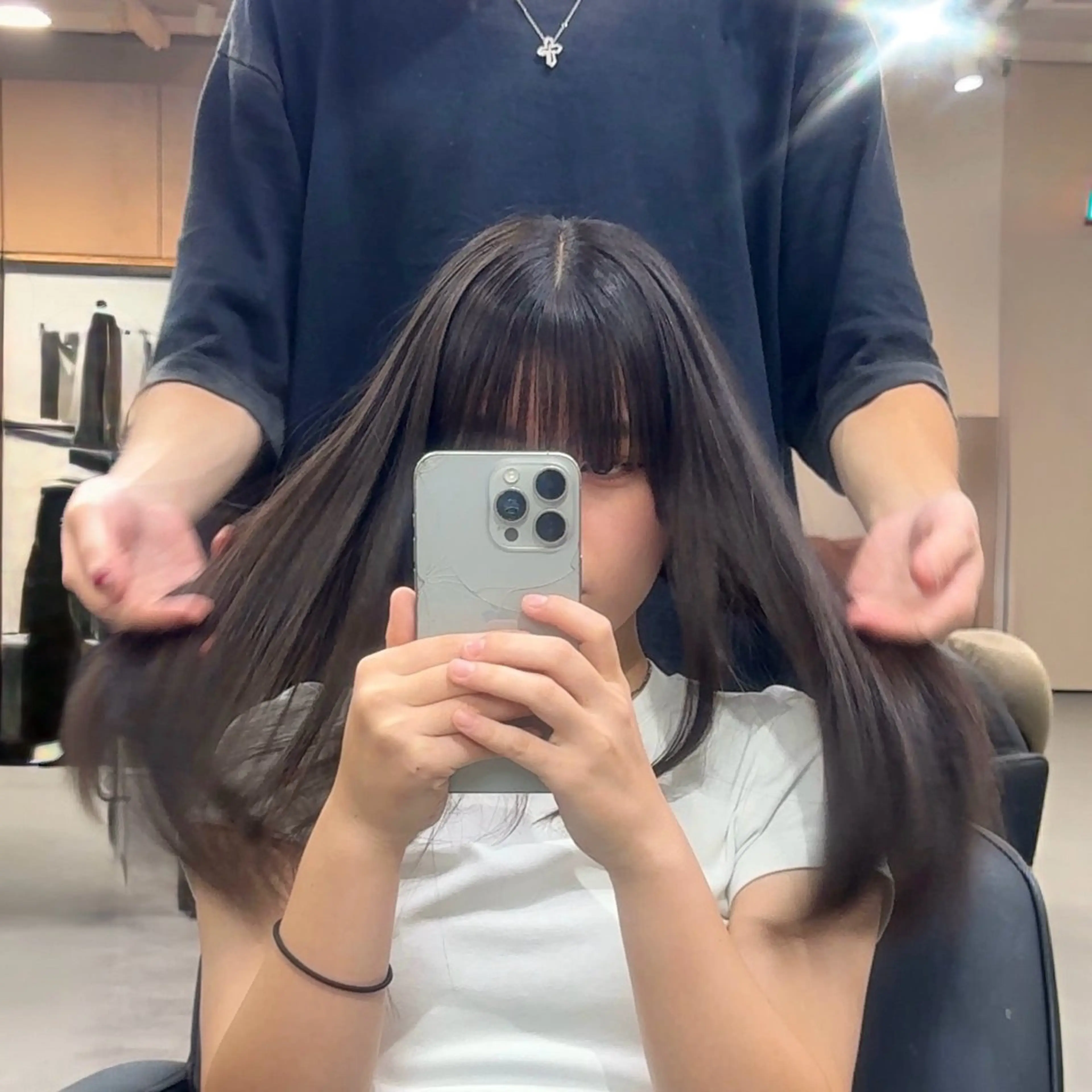 セミロング カラー カット ヘアカラー トリートメント 🎀レイヤー×透明感 ×髪質改善🎀米田のヘアスタイル