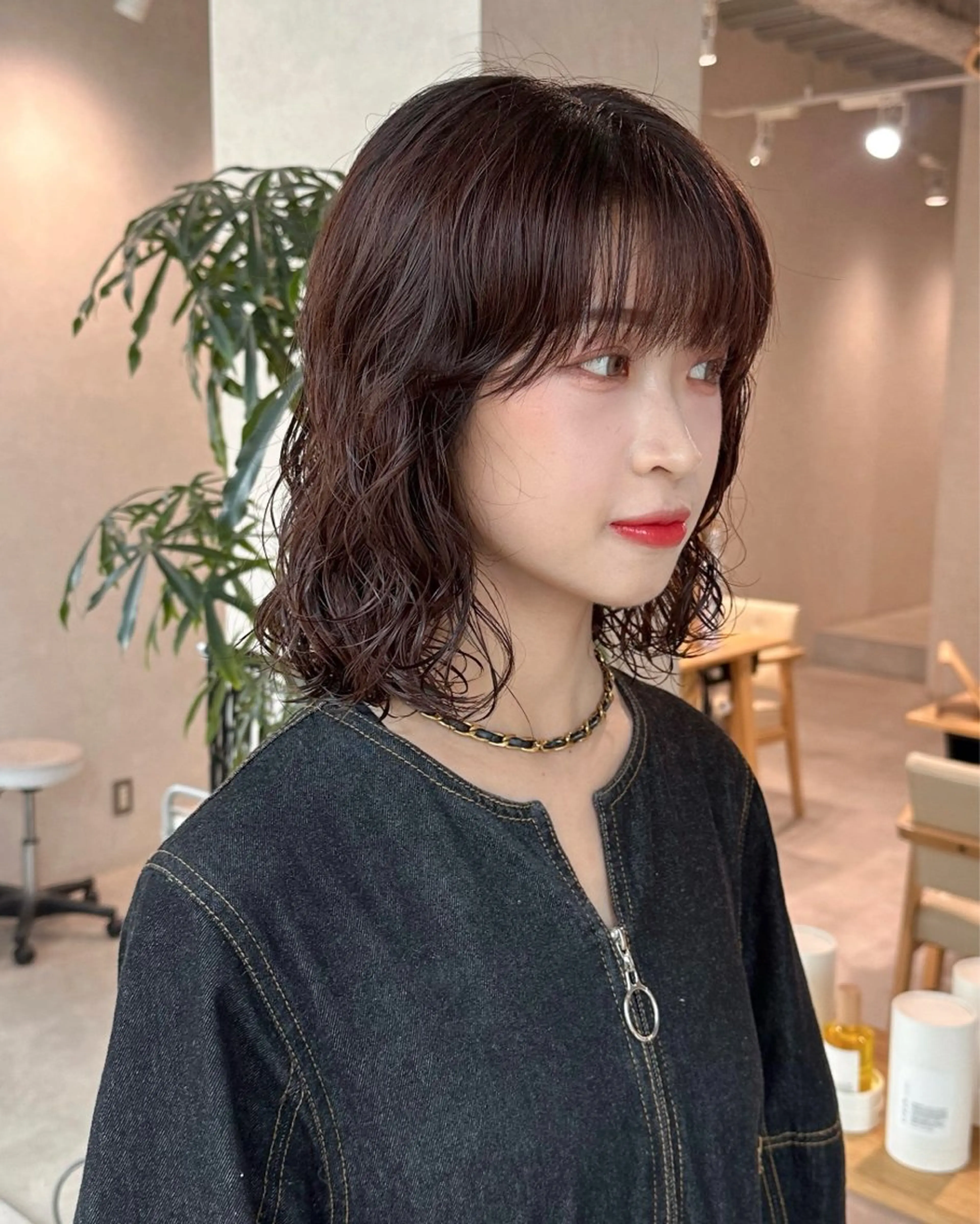 ミディアム カラー パーマ ミディアムパーマ ニュアンスパーマ カット パーマ 🫧もも🫧 ／パーマ/似合わせ/のヘアスタイル