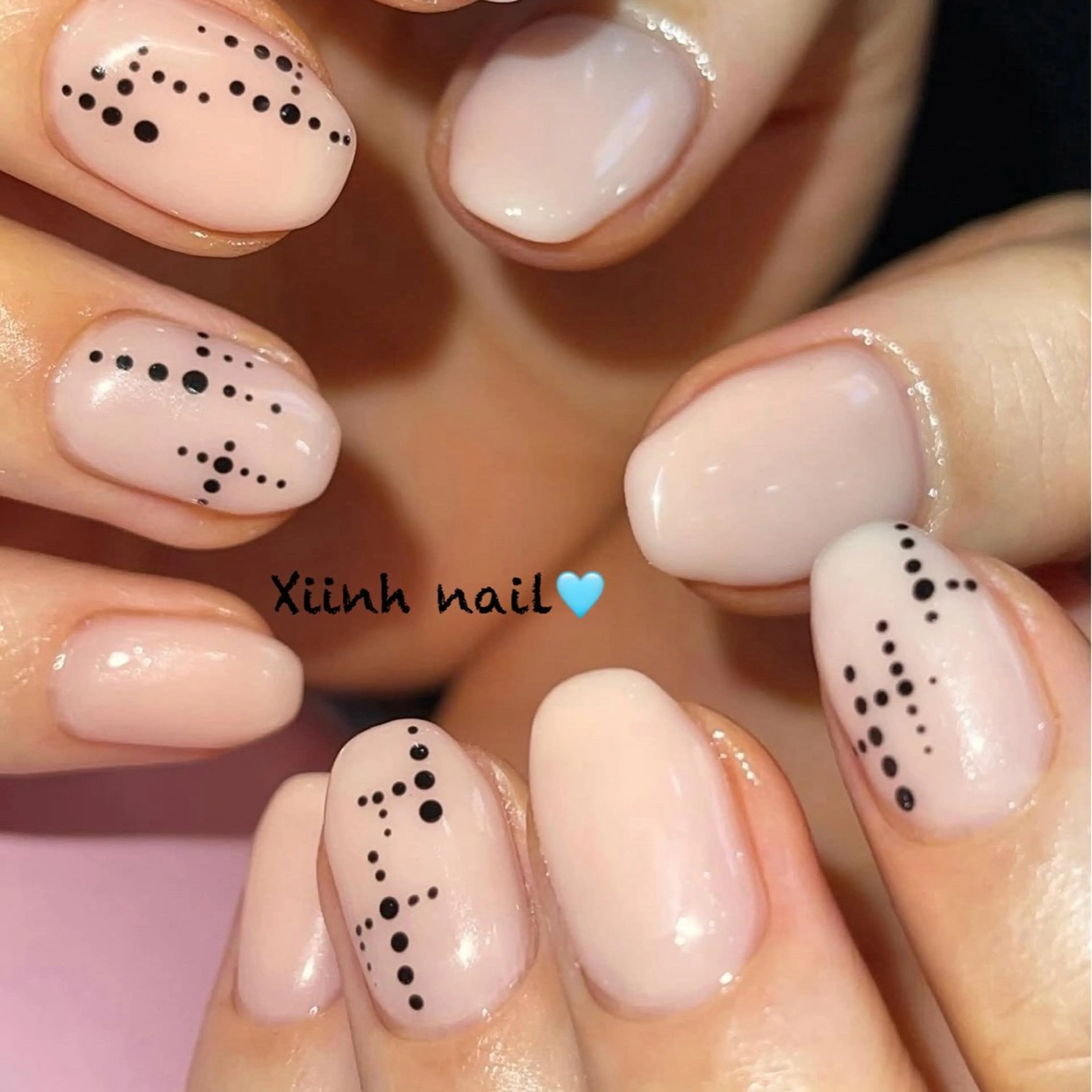 ネイル チークネイル 桜ネイル フットネイル フレンチネイル ジェルネイル ハンドネイル XIINH NAIL SALONのネイルデザイン
