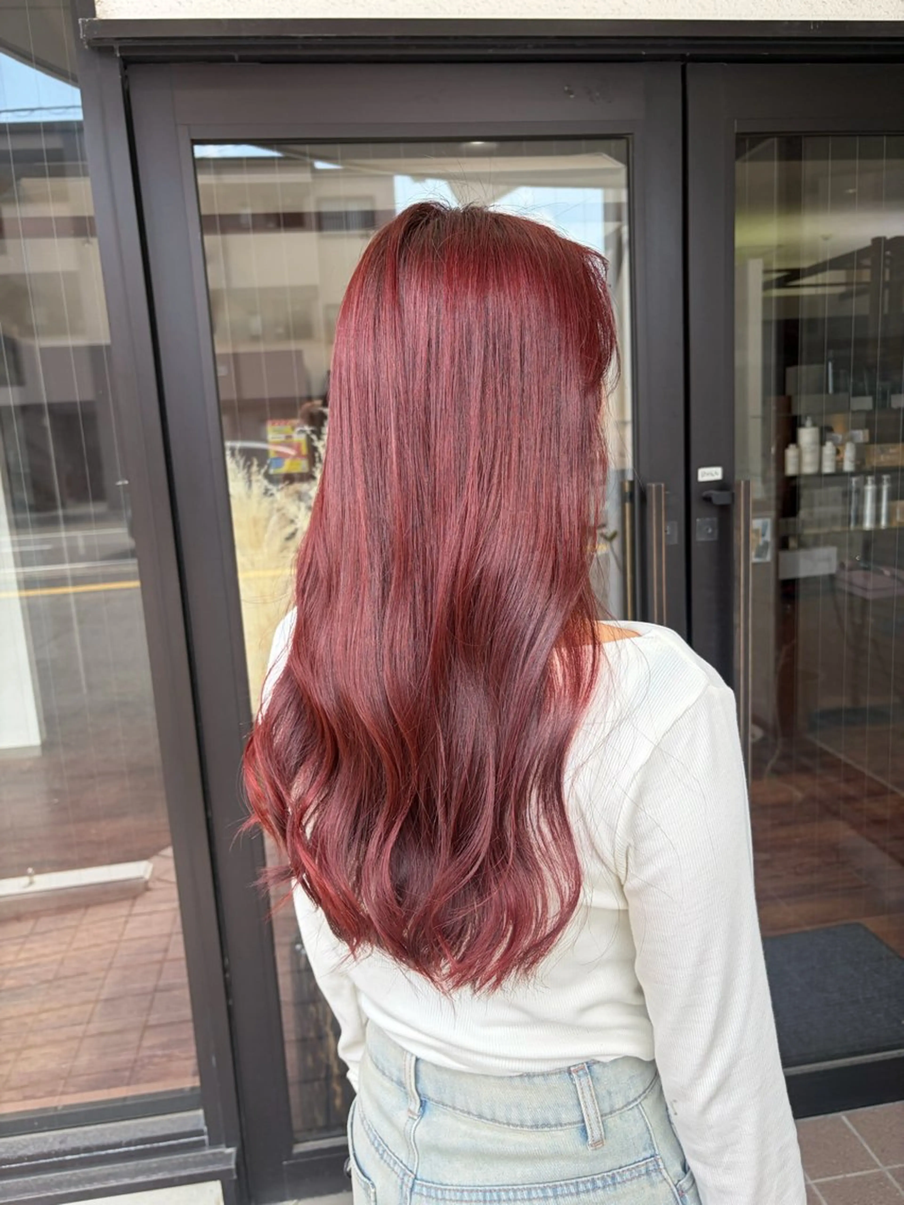 ロング カラー ヘアカラー トリートメント コバヤシ カオンのヘアスタイル