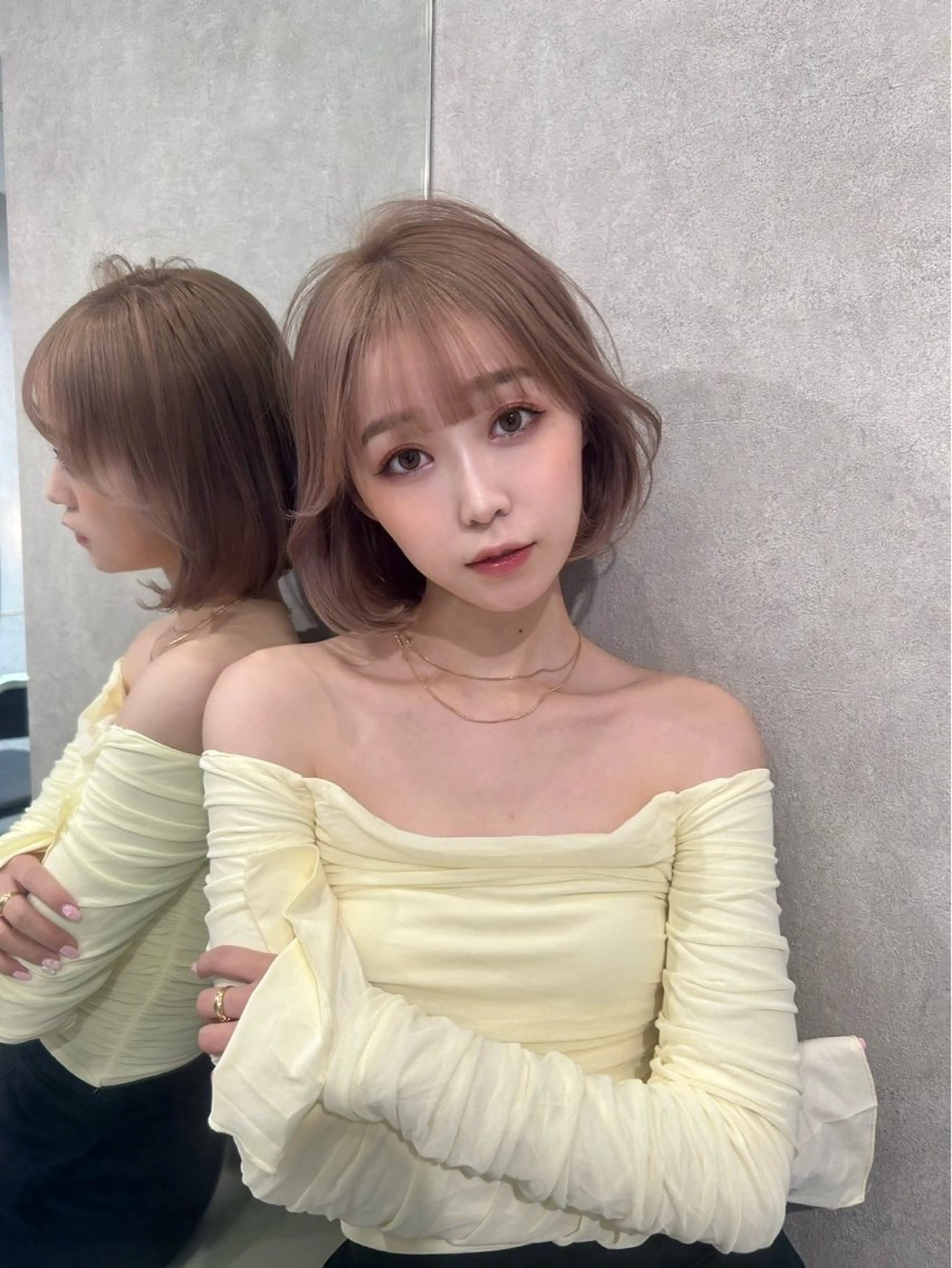 ショート 新宿/韓国レイヤー /韓国ボブRionaのヘアスタイル