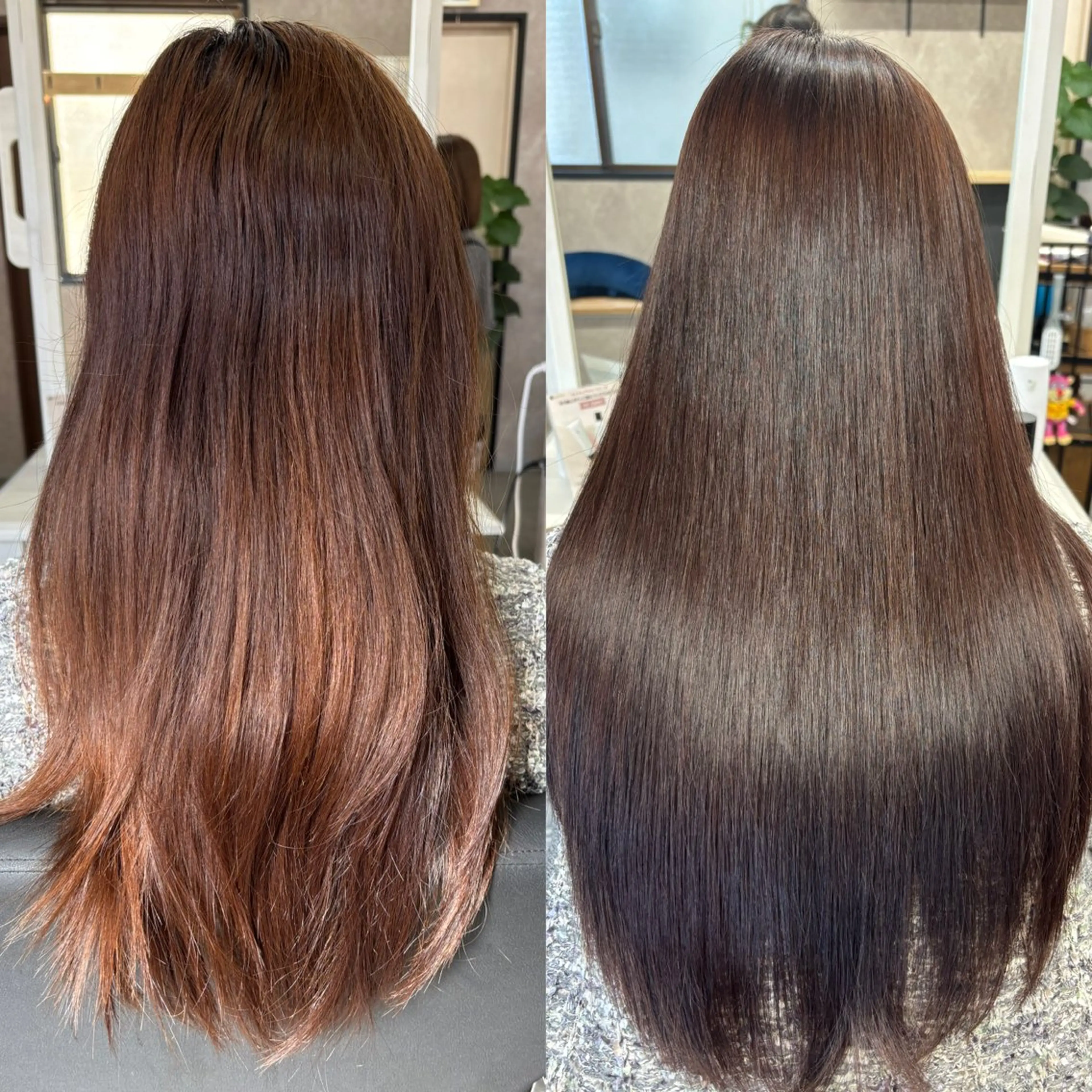 ロング ヘアカラー トリートメント ulu by dot.所属・かがみはやと 髪質改善/縮毛矯正のヘアスタイル