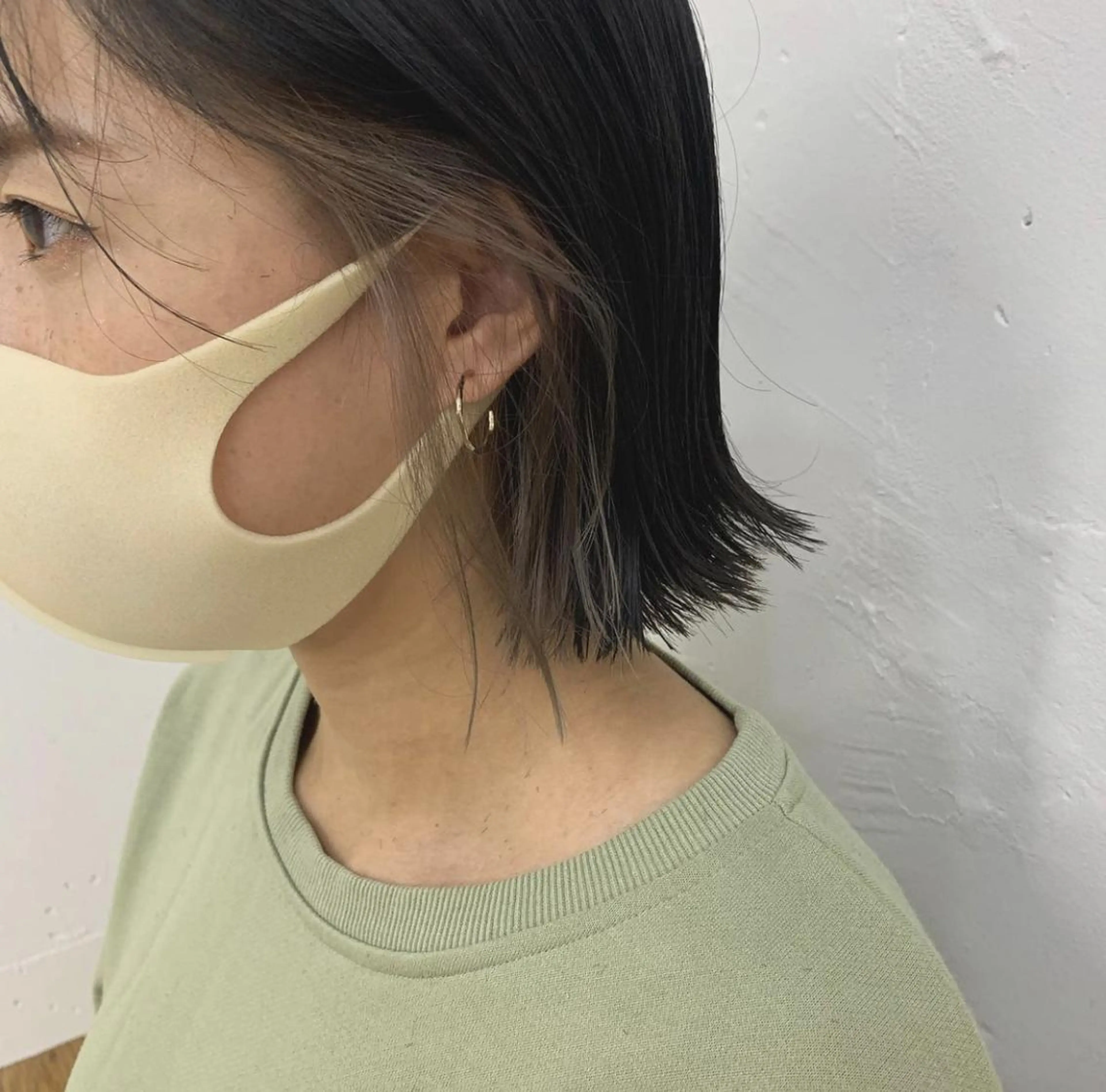 ミディアム パーマ カラー ミディアムパーマ ダブルカラー グラデーションカラー ハイライトカラー イルミナカラー CEINE PATHのヘアスタイル