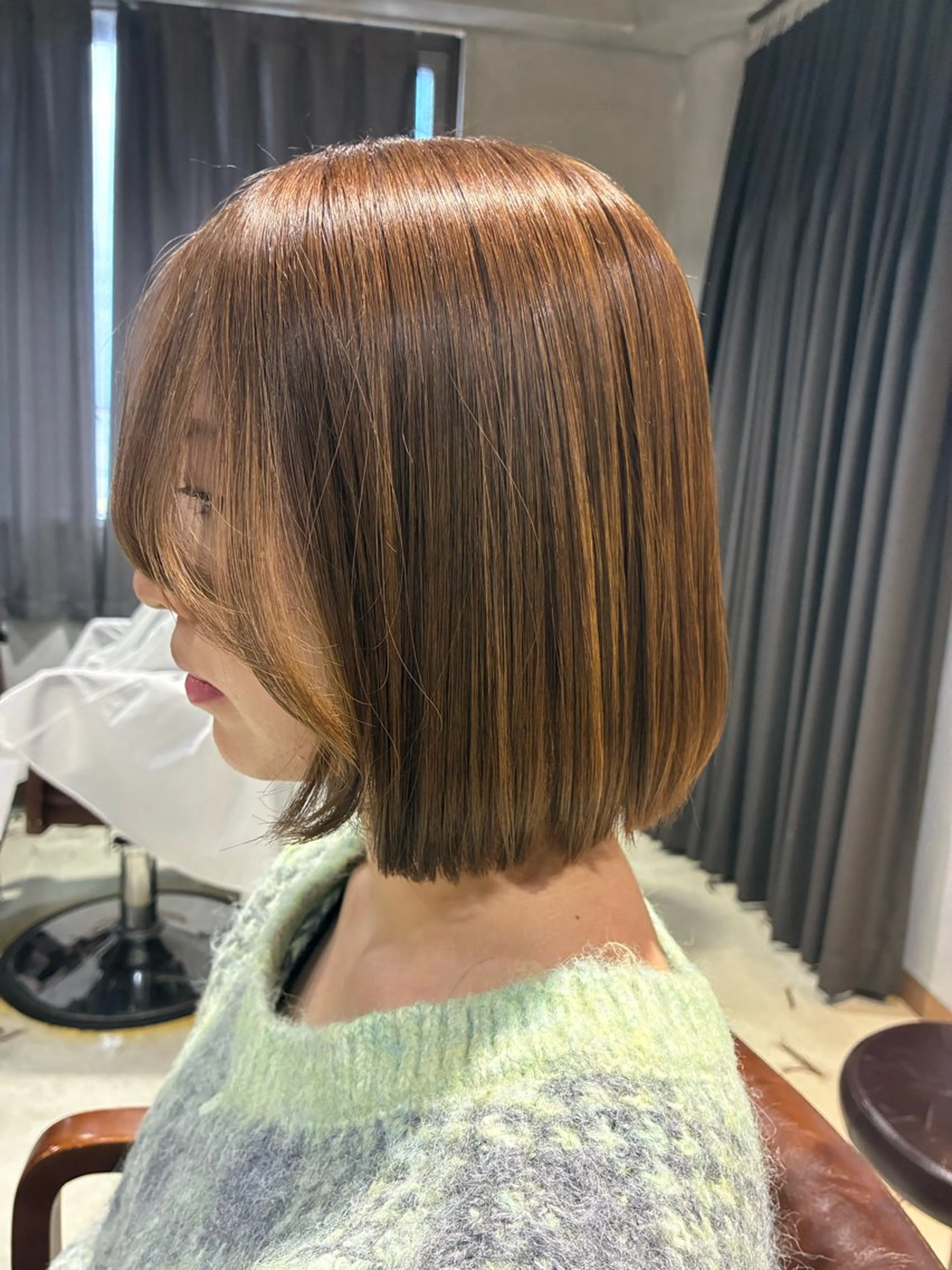 ミディアム カット ヘアカラー 縮毛矯正 トリートメント 縮毛矯正/髪質改善 🌷あかおのヘアスタイル