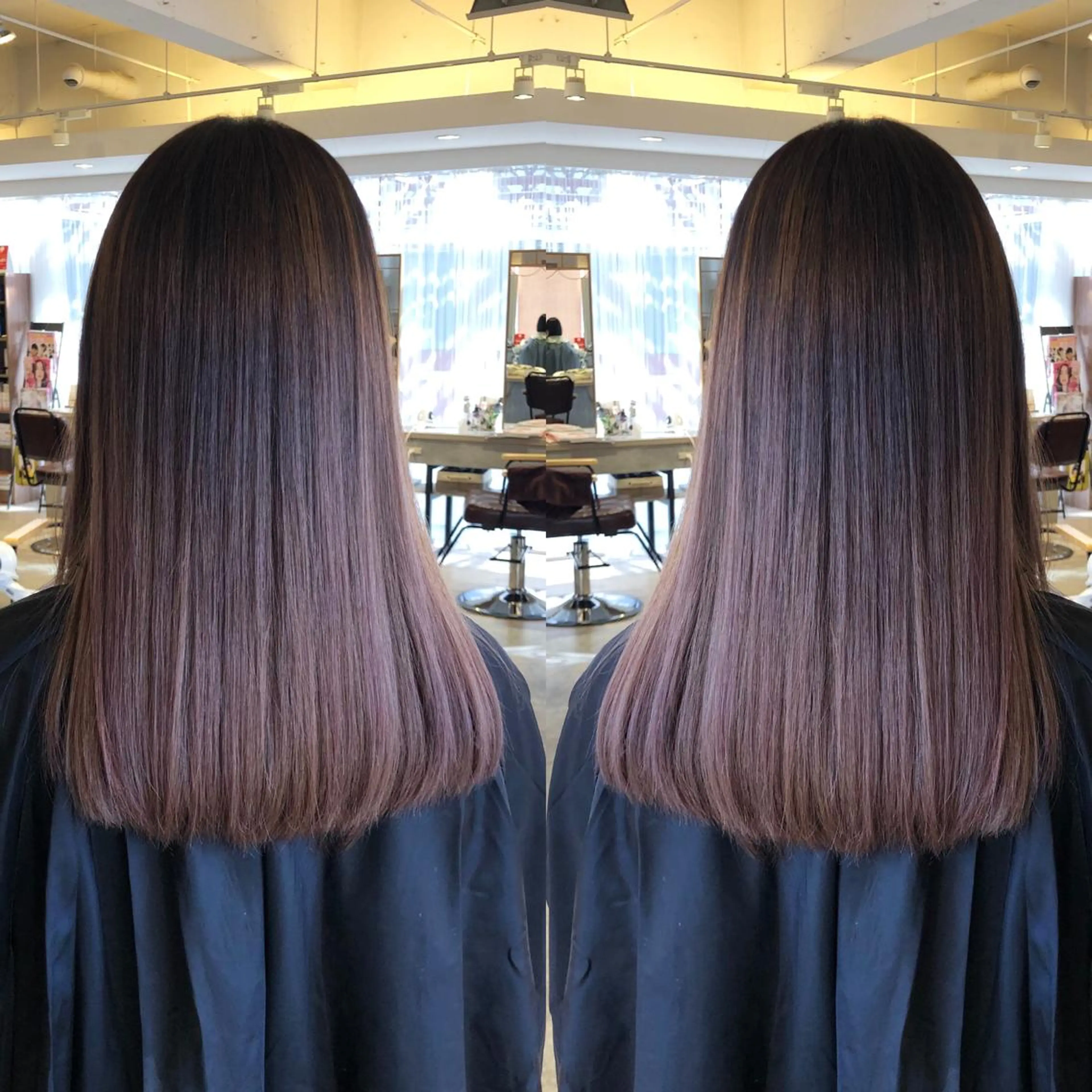 セミロング カラー カット ヘアカラー ブリーチカラー🌈 石垣翔太のヘアスタイル