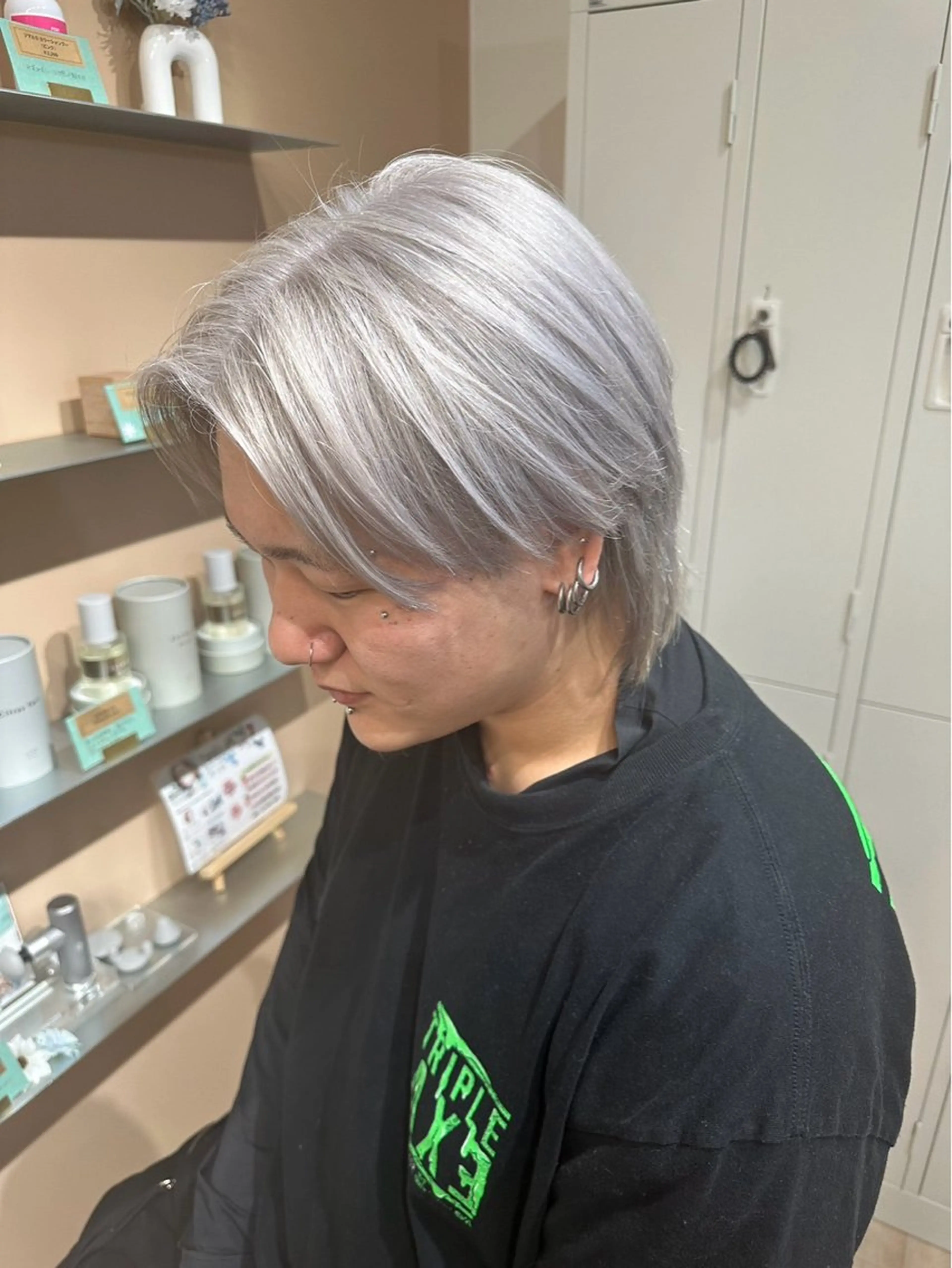 ショート カラー ヘアカラー レイヤー/ショート chere狭山のヘアスタイル