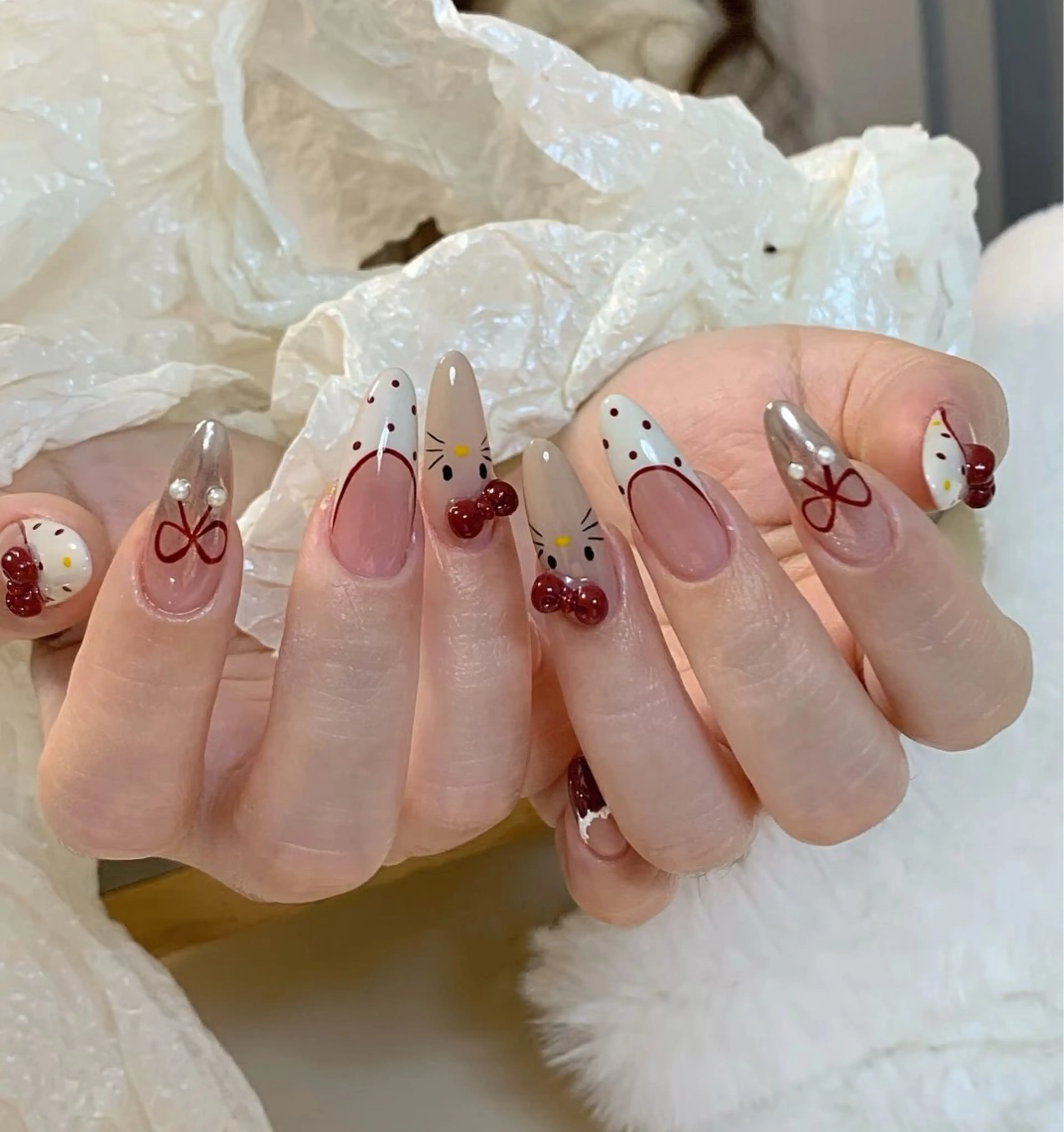 ネイル オーロラネイル フラワーネイル フットネイル フレンチネイル ジェルネイル ハンドネイル 長さだし専門 ありさのネイルデザイン