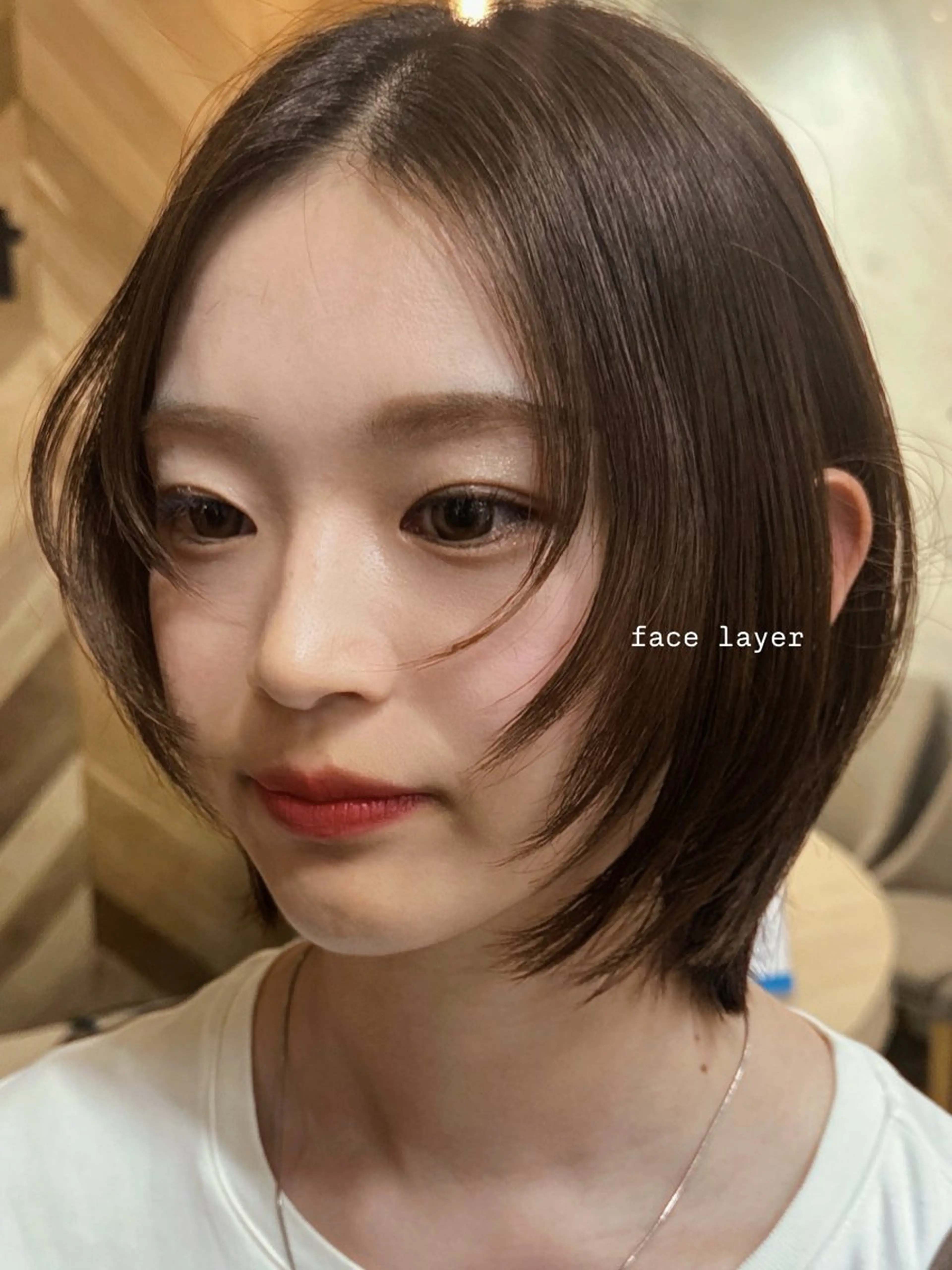 ショート カラー ベージュカラー 顔周りカット Pocket仙台 💚モエリのヘアスタイル