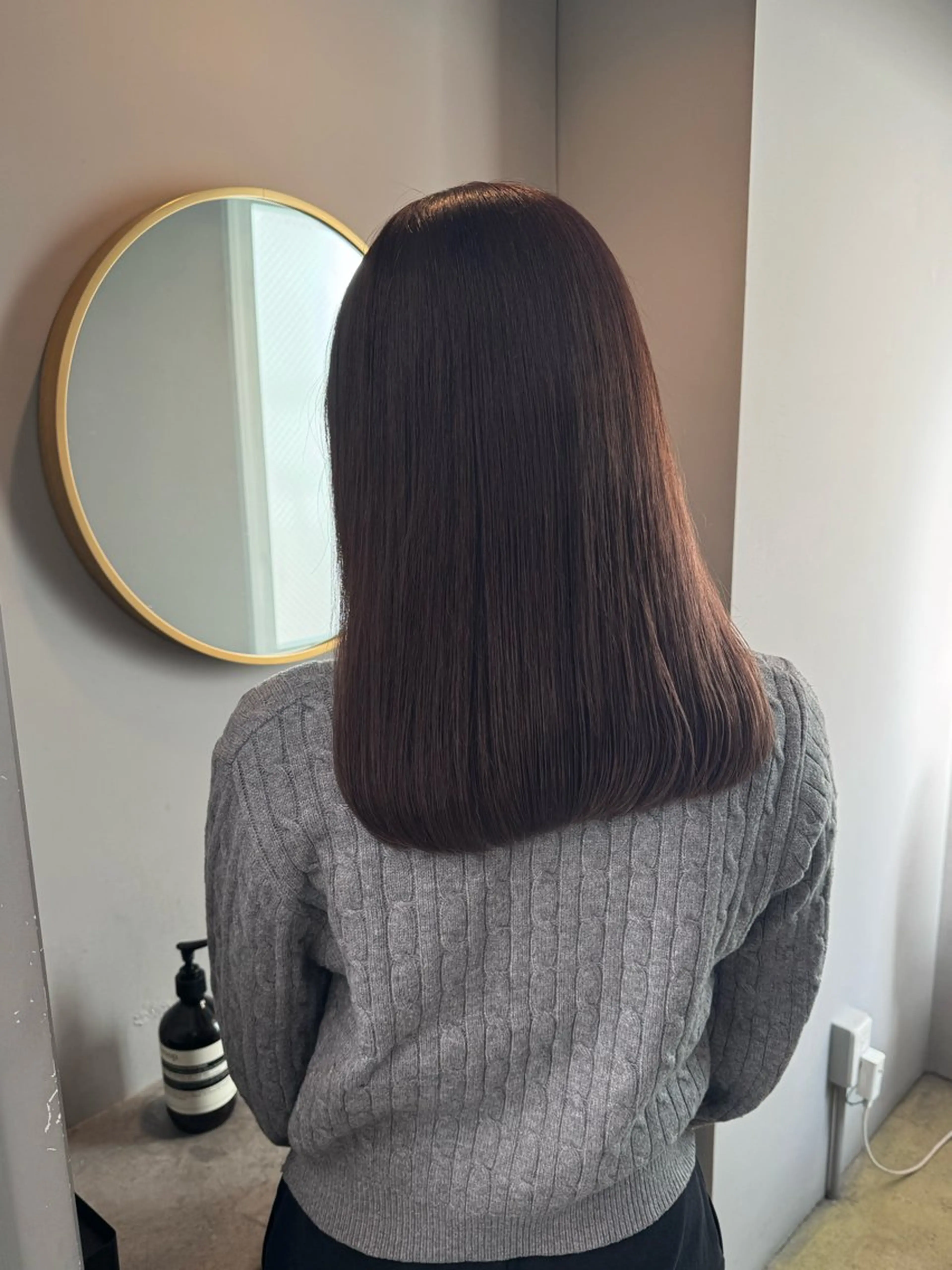 カラー ヘアカラー トリートメント maina/透明感 ベージュ/ブラウンのヘアスタイル