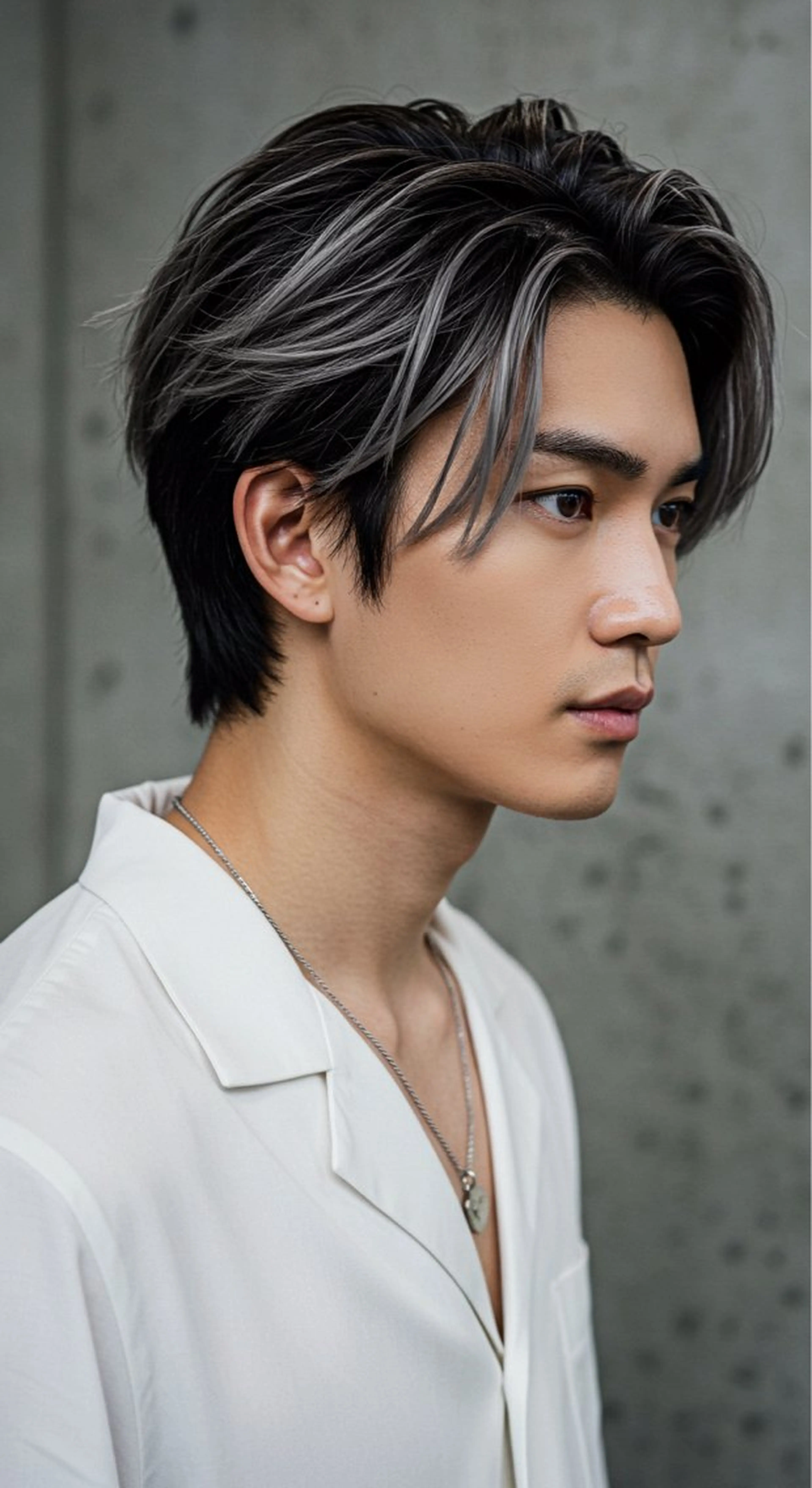 ミディアム カラー カット ヘアカラー あくつ べんのヘアスタイル