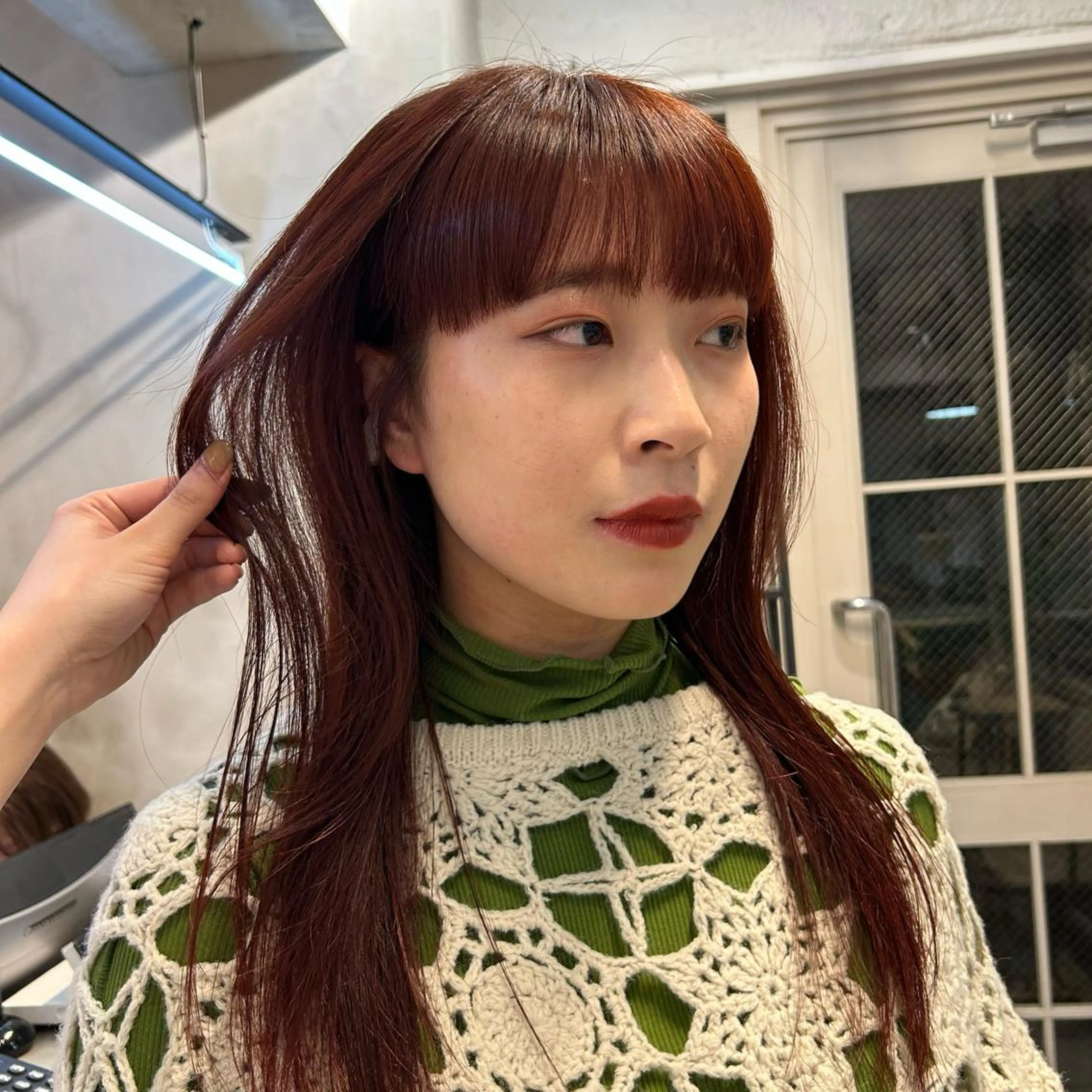 ロング カラー オレンジ レッドカラー ヘアカラー じゅわっと暖色カラー 🍊Moemiのヘアスタイル