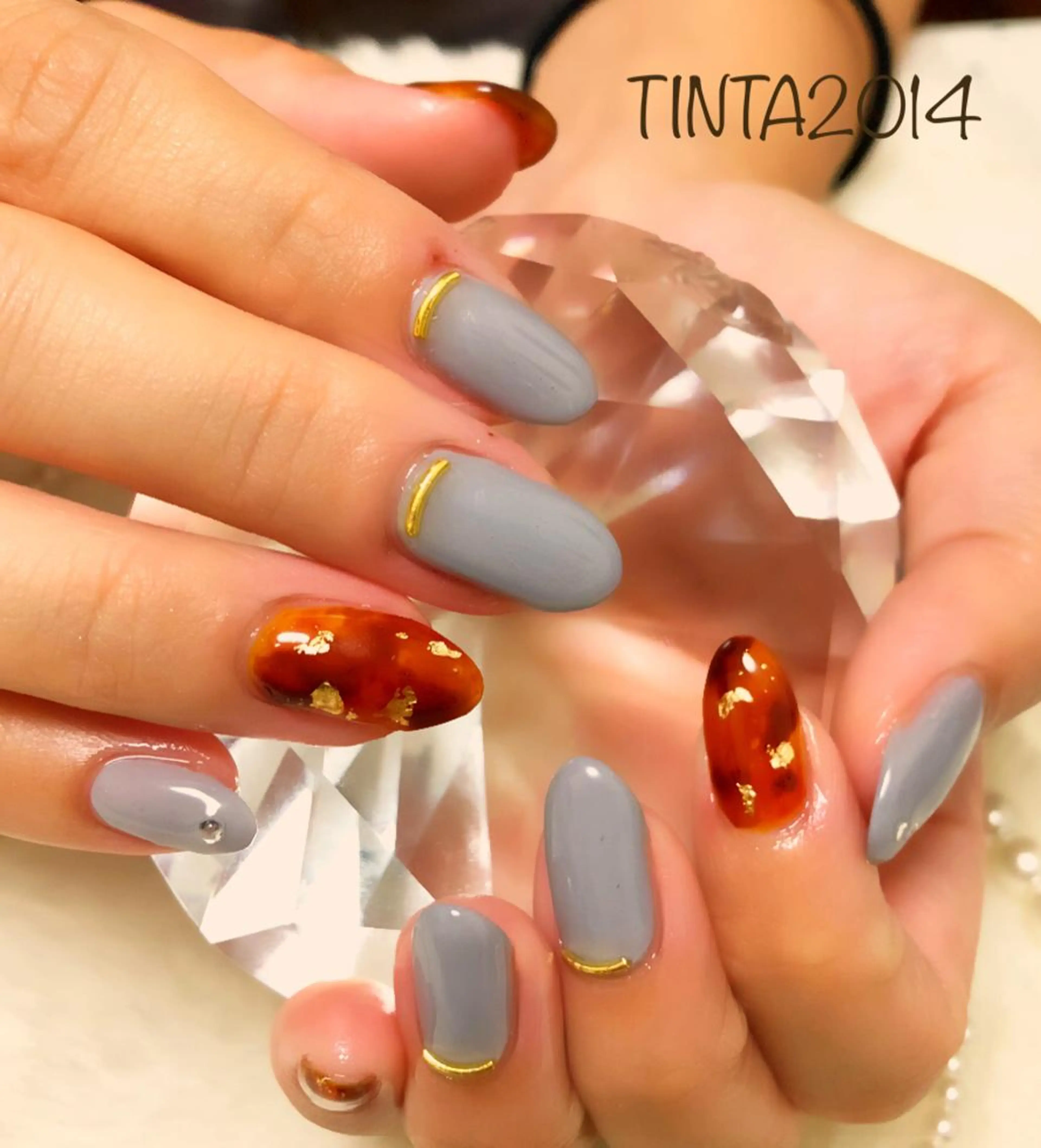 ネイル べっ甲ネイル ネイルサロン ティンタ所属・馬場 典子のネイルデザイン