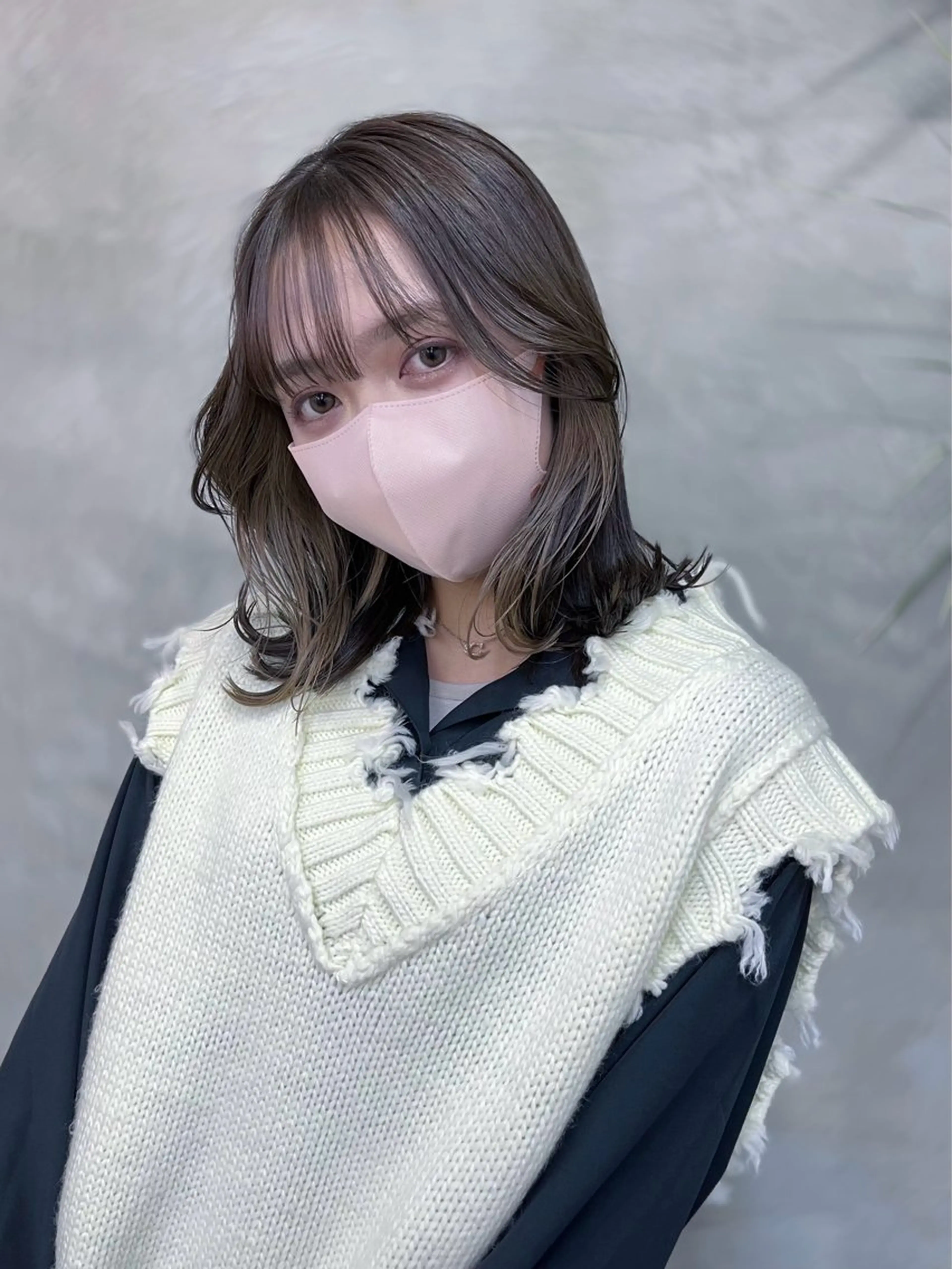 ミディアム カラー ミディアムレイヤー ケアカラー 透明感カラー レイヤーカット 似合わせカット 安藤幹人 メンズパーマのヘアスタイル