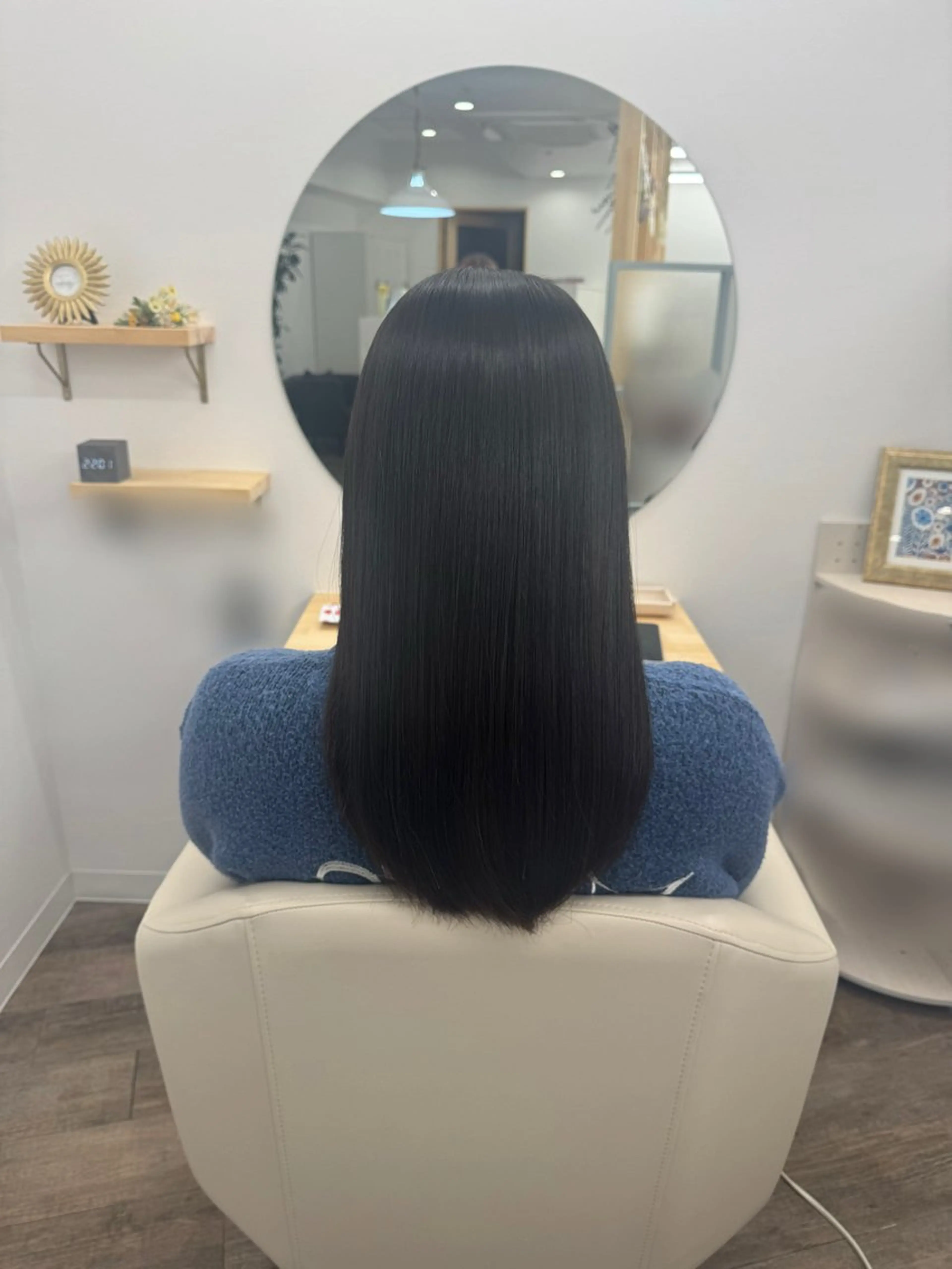 ロング パーマ 縮毛矯正 松本 桜のヘアスタイル