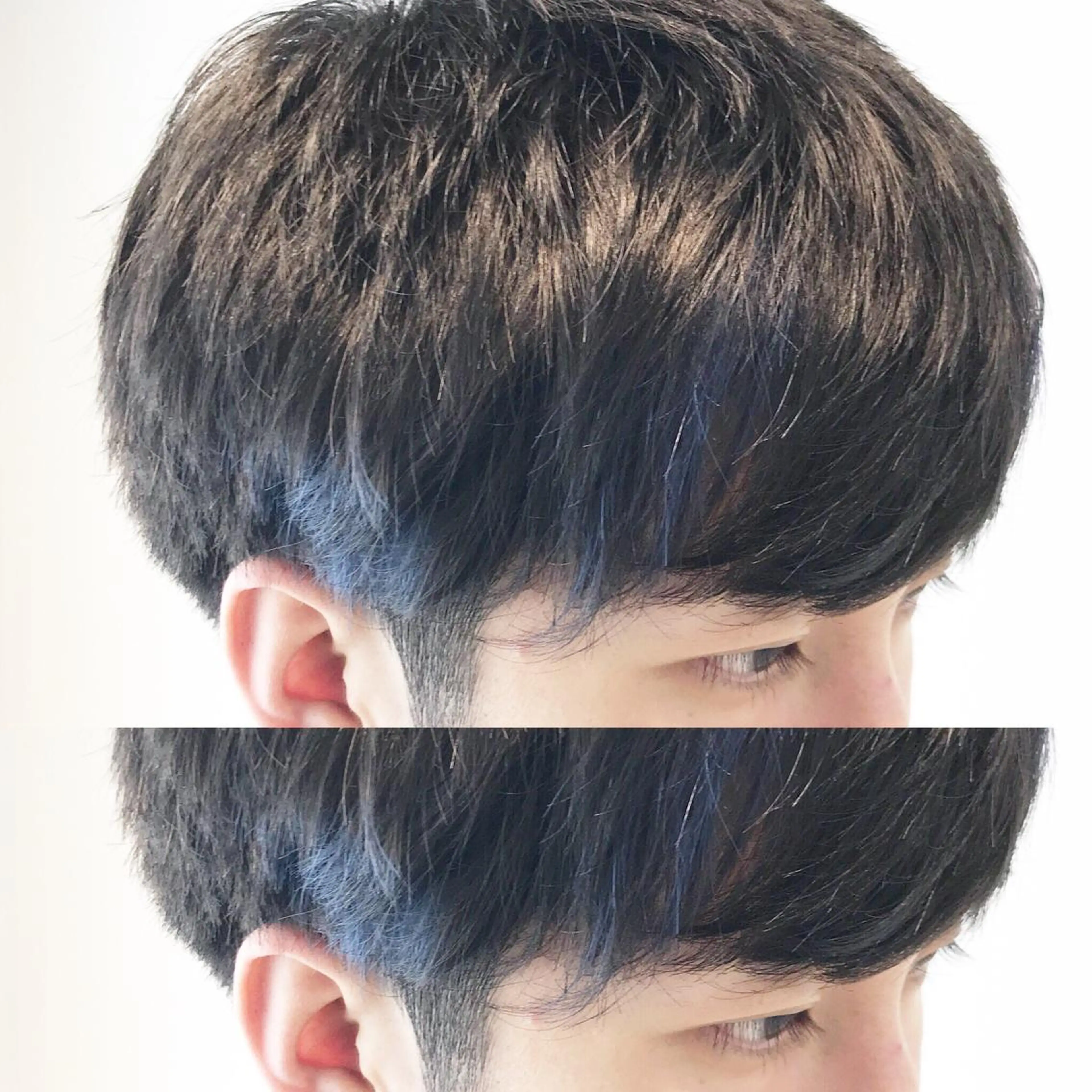 ショート カラー ブルーカラー ハイライトカラー ハイライト カット ヘアカラー トリートメント ショートヘア💫 ハイトーン西田拓馬のヘアスタイル