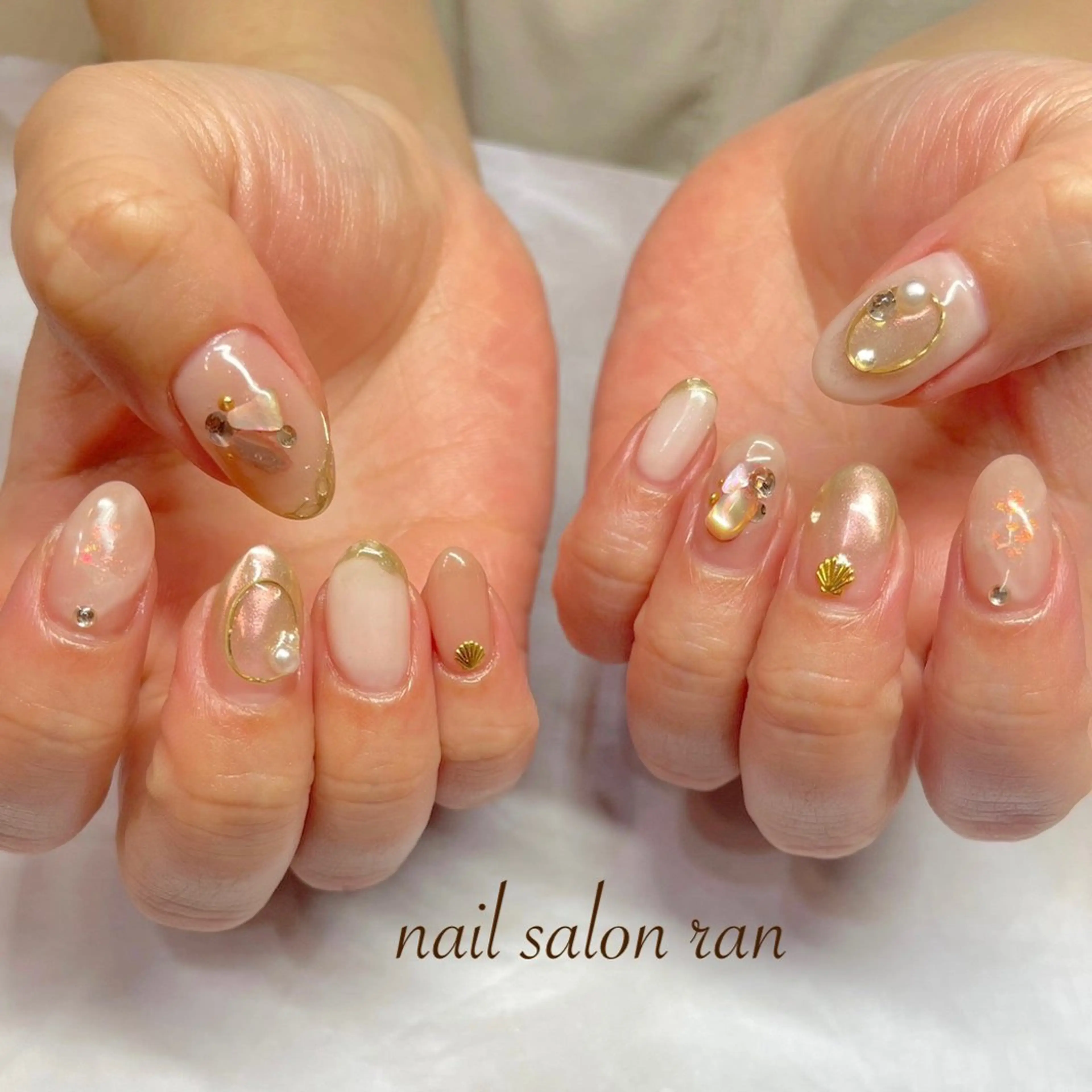 ネイル ニュアンスネイル ハンドネイル ハンドケア nailsalon ranのネイルデザイン