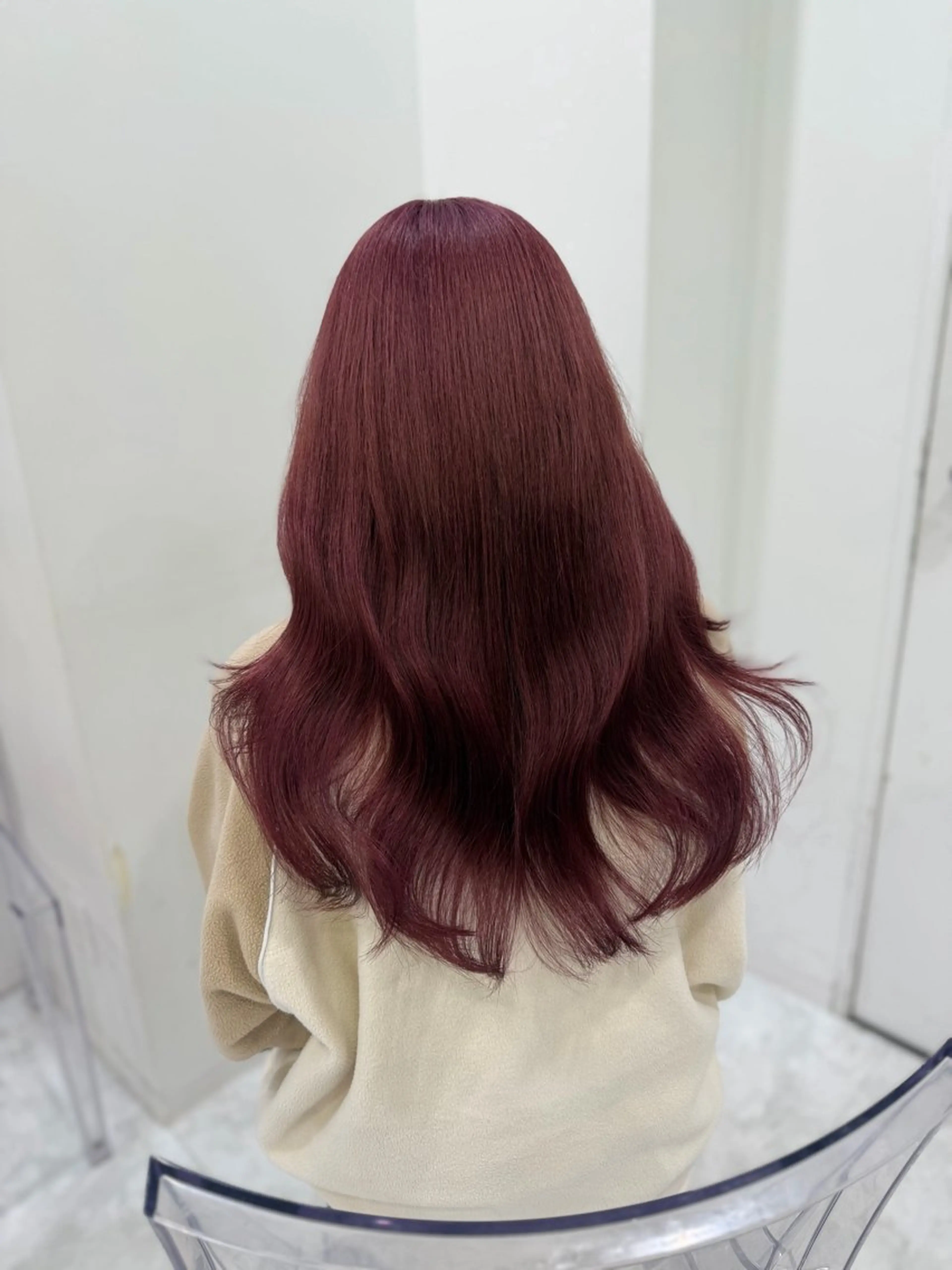 ロング カラー ヘアカラー トリートメント ヘッドスパ ヘアセット 韓国風艶髪🎀 暖色カラー🤍のヘアスタイル