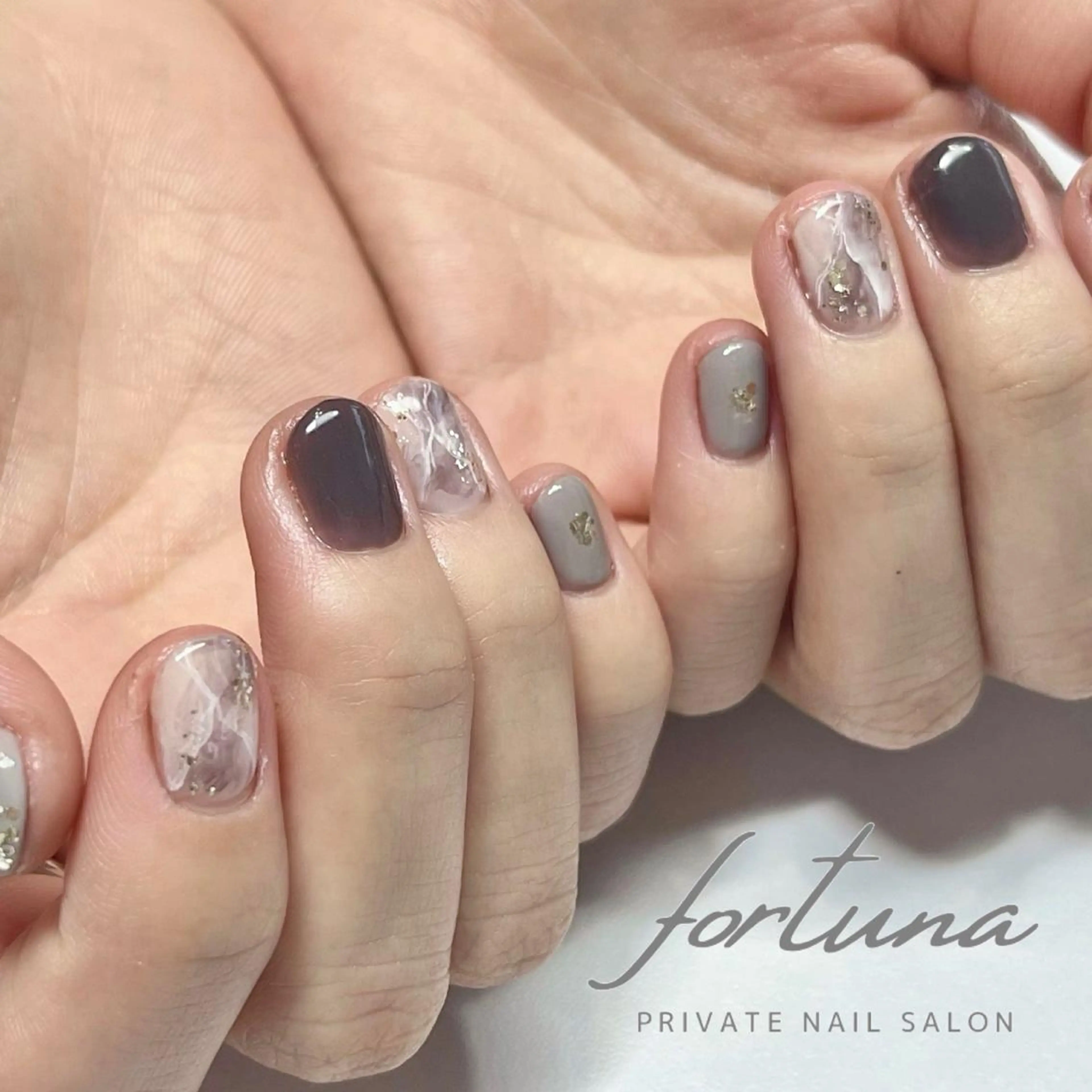 ネイル アートネイル ジェルネイル オフィスネイル パラジェル シンプルネイル ハンドネイル fortuna 武藤裕美のネイルデザイン