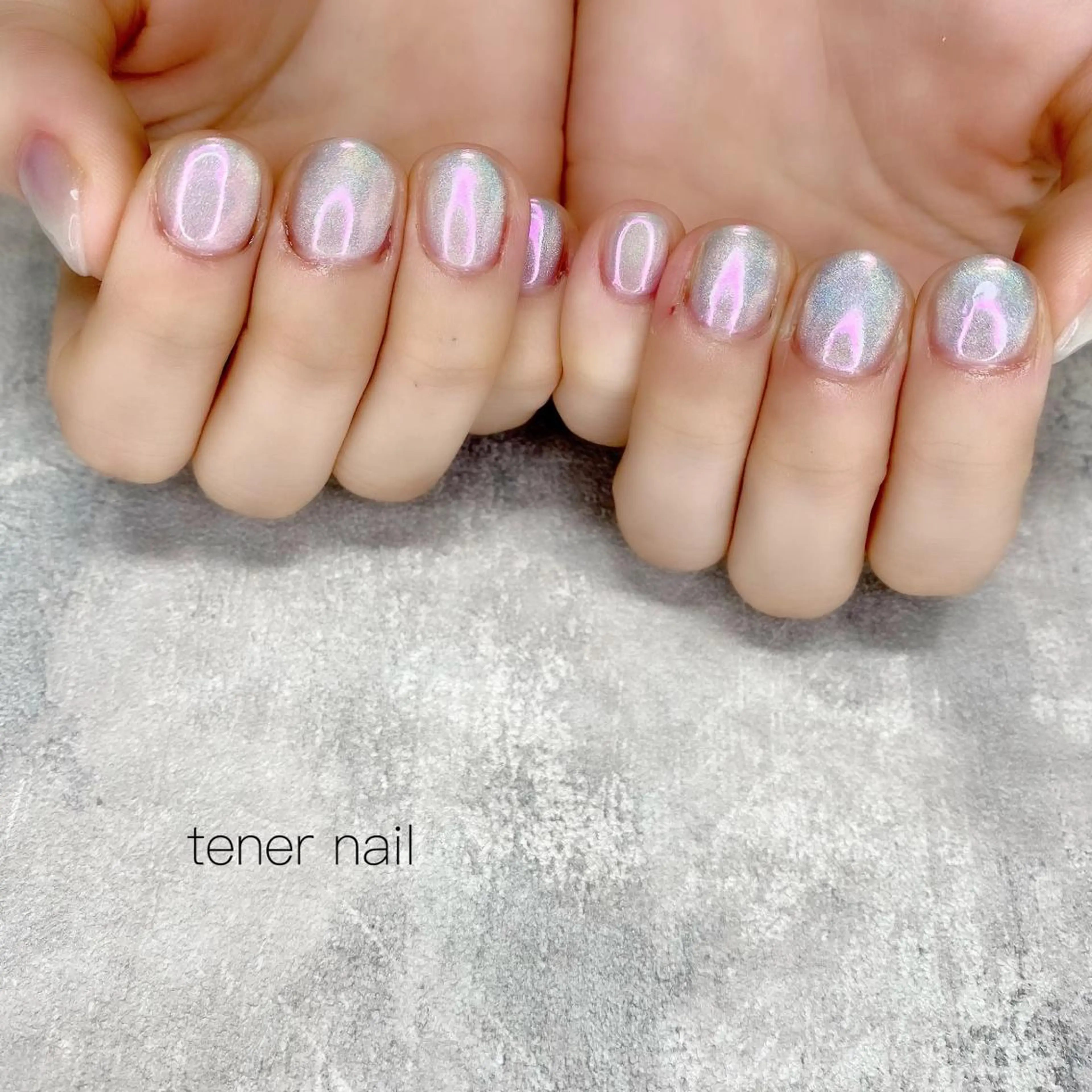 ネイル オーロラネイル ピンク テネルネイル tener nailのネイルデザイン