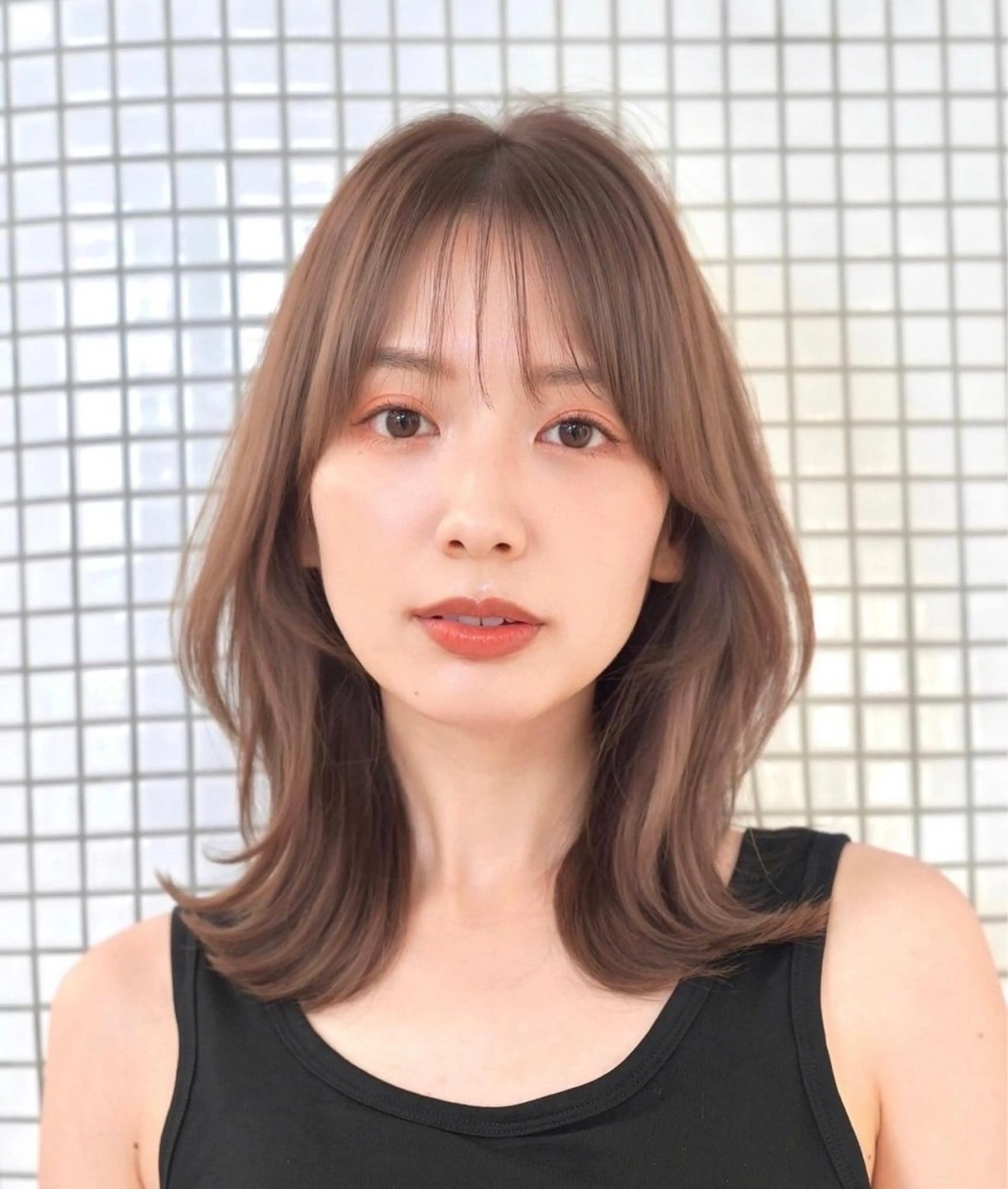 ミディアム カラー 縮毛矯正 特化生田のヘアスタイル