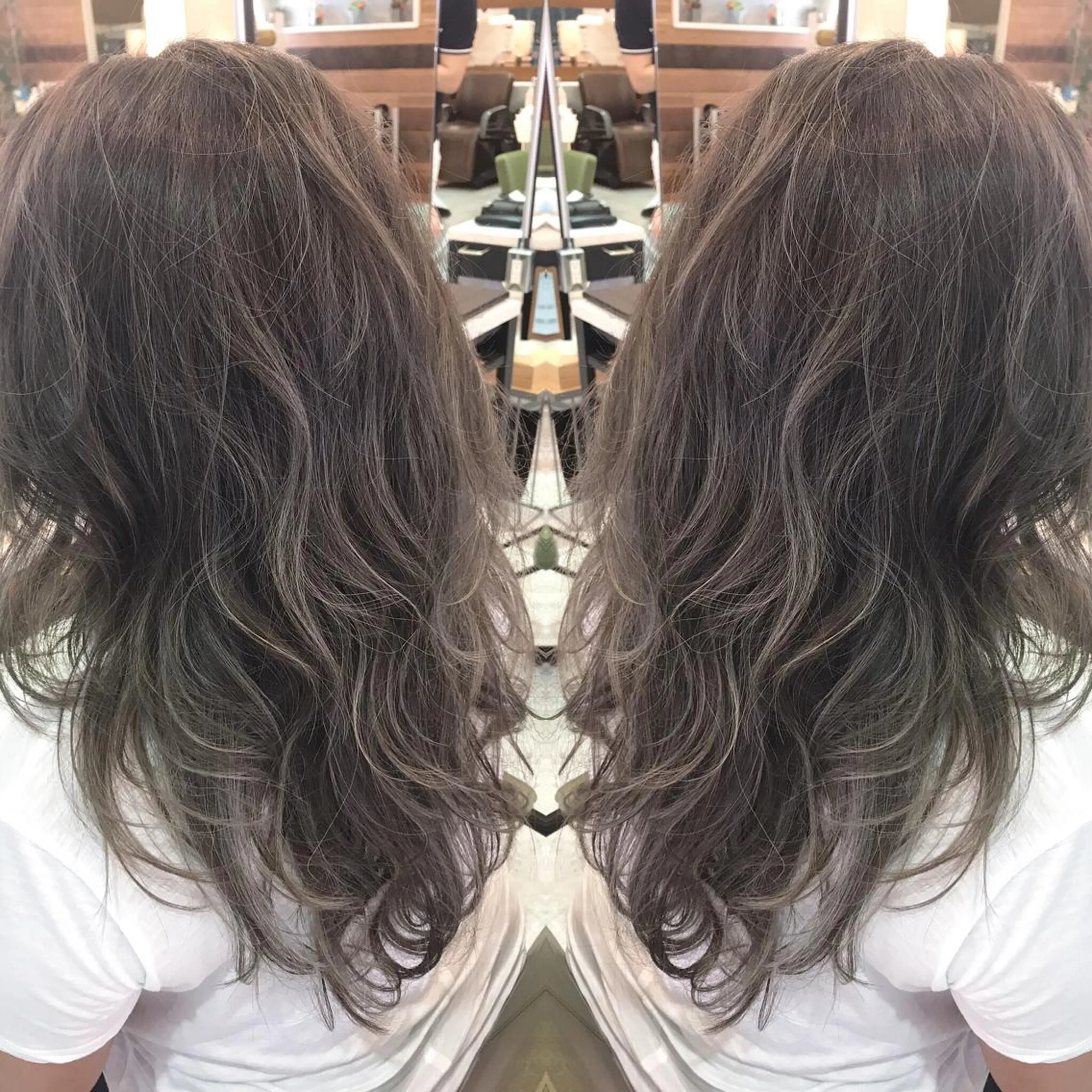 ロング カラー ハイライトカラー イルミナカラー ハイライト 青木 茂樹⭐️ 透明感カラーのヘアスタイル