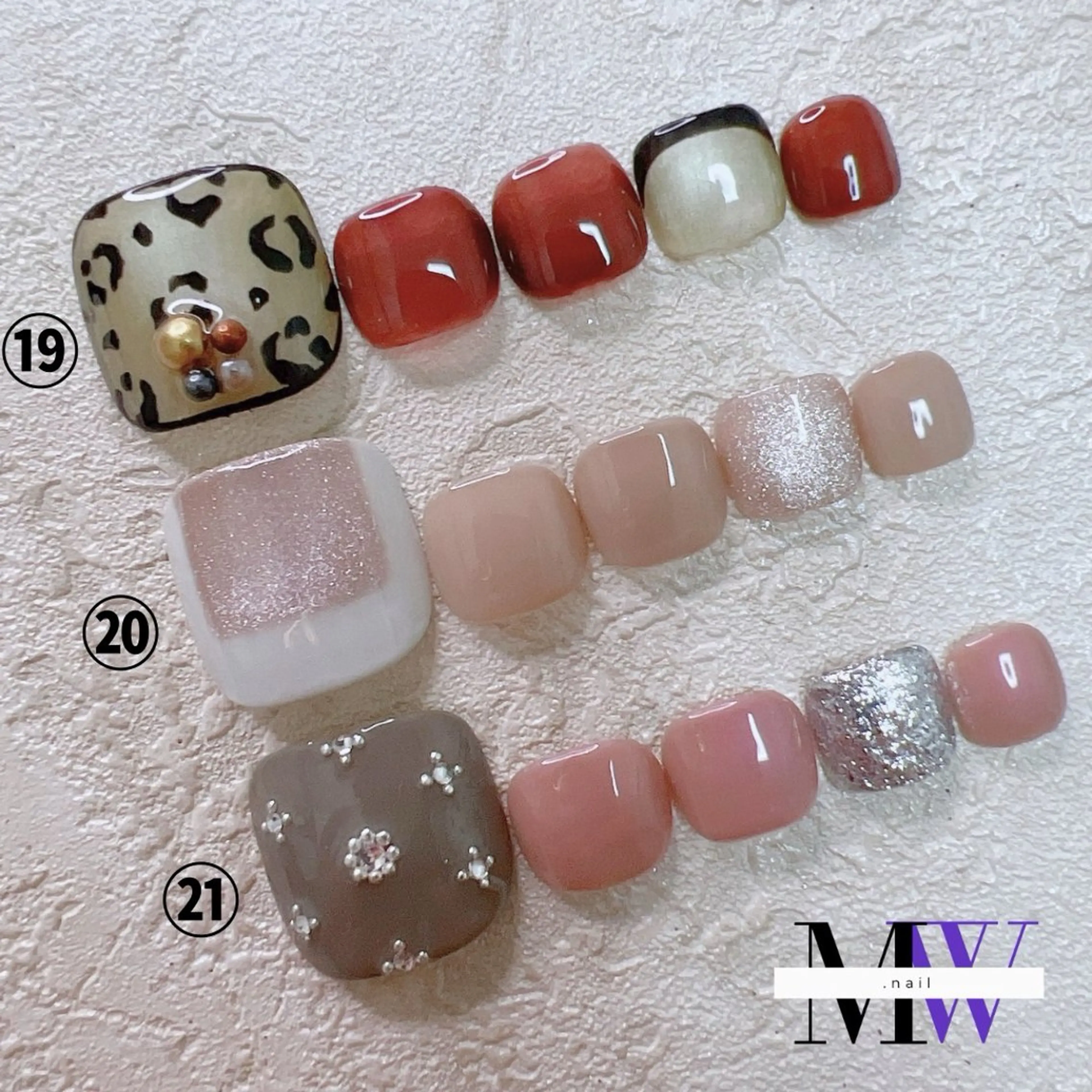 ネイル アートネイル フットネイル ジェルネイル フットネイル MW .nailのネイルデザイン
