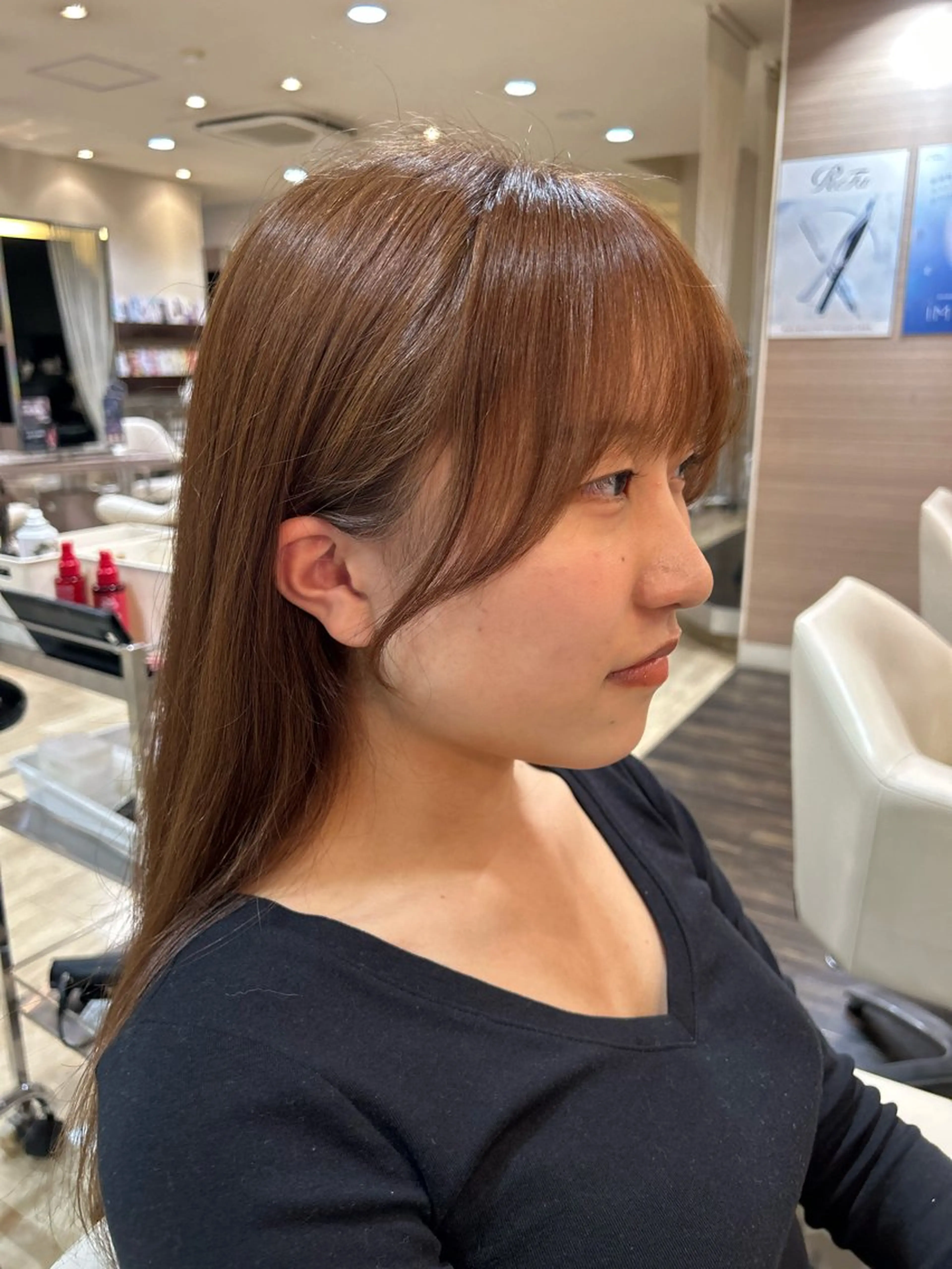 セミロング わかまつ ももみ 🕊️/顔周りカットのヘアスタイル