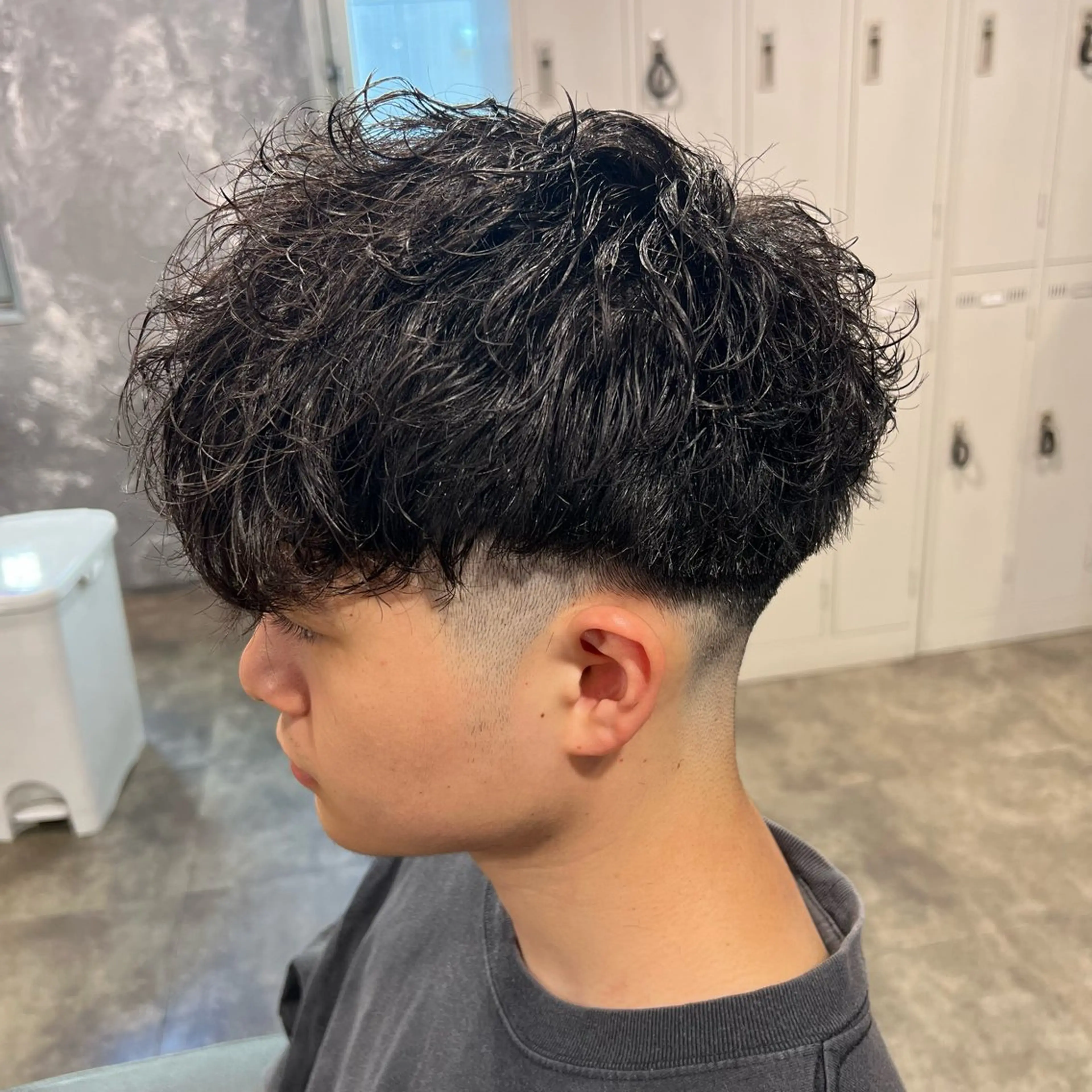 ショート カラー パーマ ヘアアレンジ メンズ キッズ アップバング センターパート メンズハイライト マッシュ メンズパーマ 🔷横浜1のパーマ 職人🔷将太郎のヘアスタイル