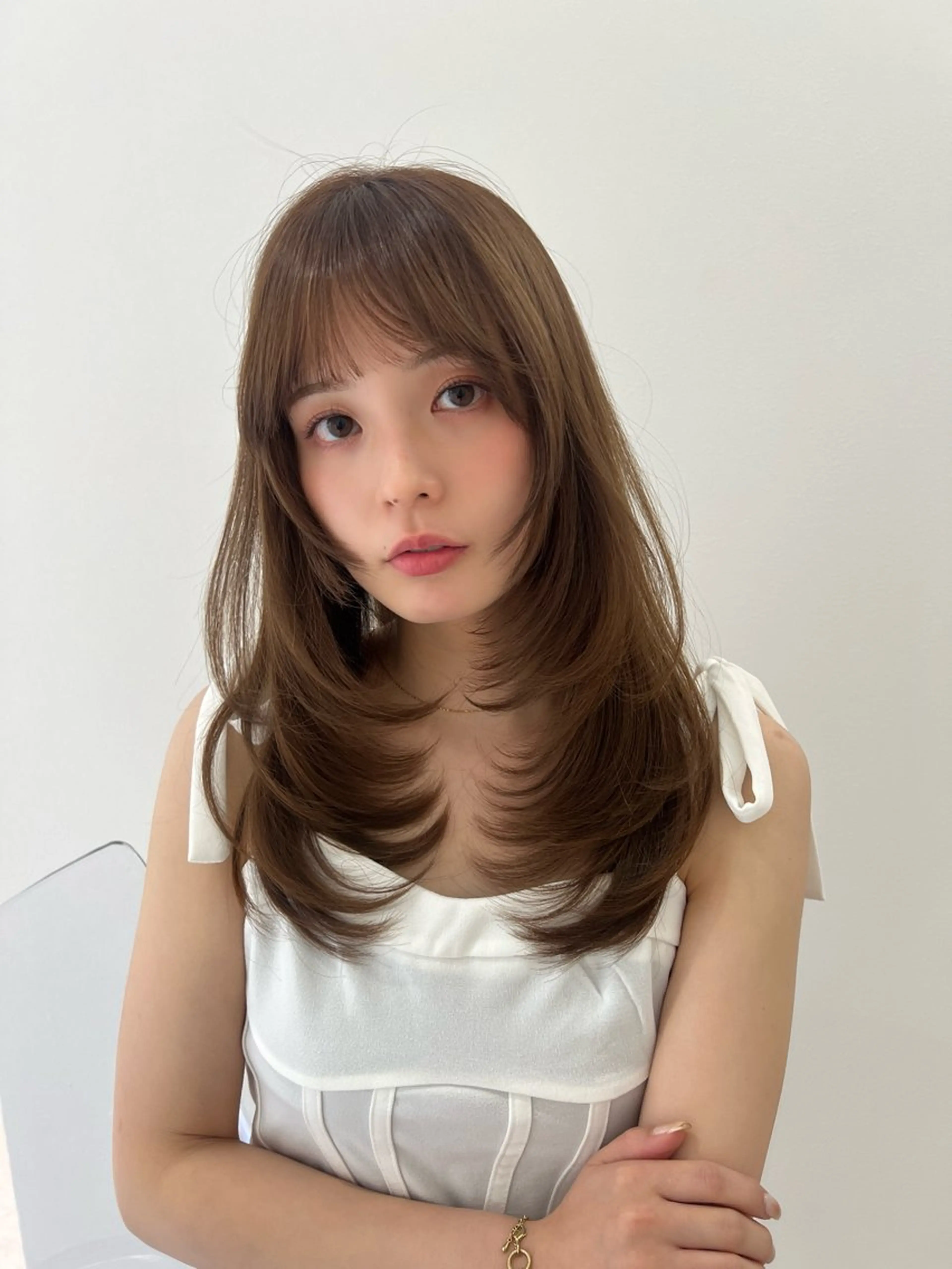 セミロング 💖韓国風💖 レイヤー/LISAのヘアスタイル