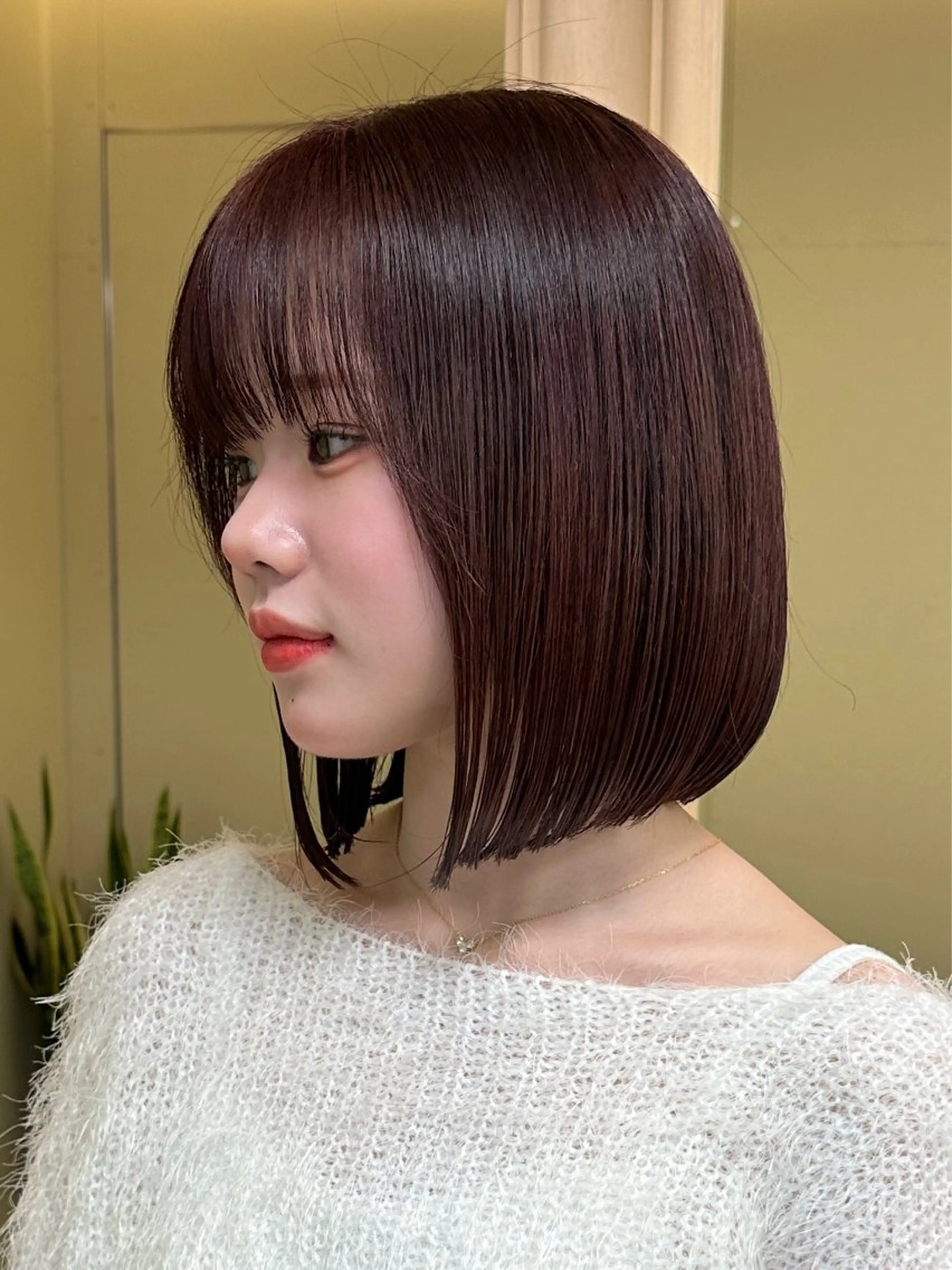 ショート カット ヘアカラー ボブ/ぱつっとボブ/ 谷口 海星のヘアスタイル