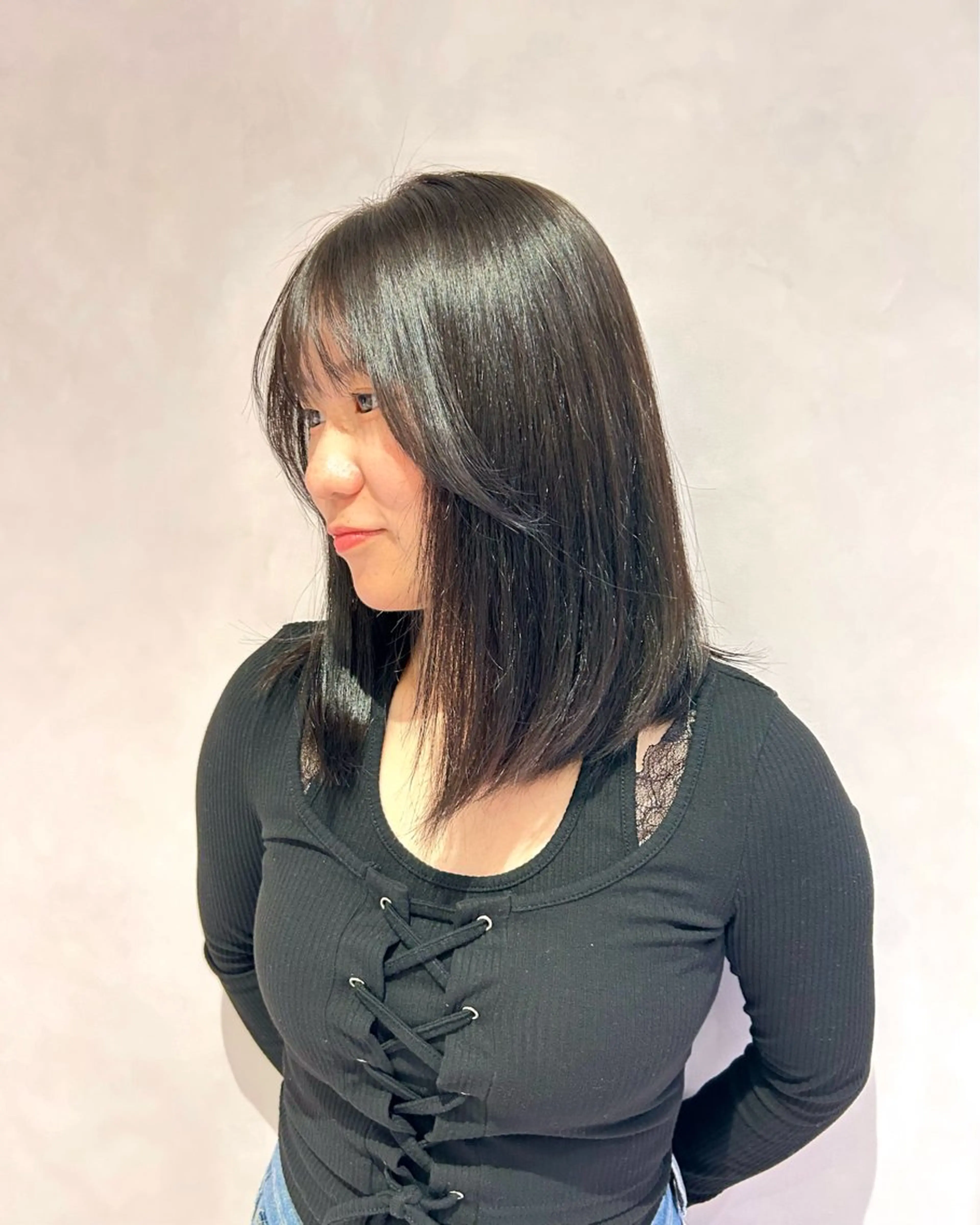 ミディアム チョコレートブラウン ayari🌸西梅田 カットモデル募集中✨のヘアスタイル