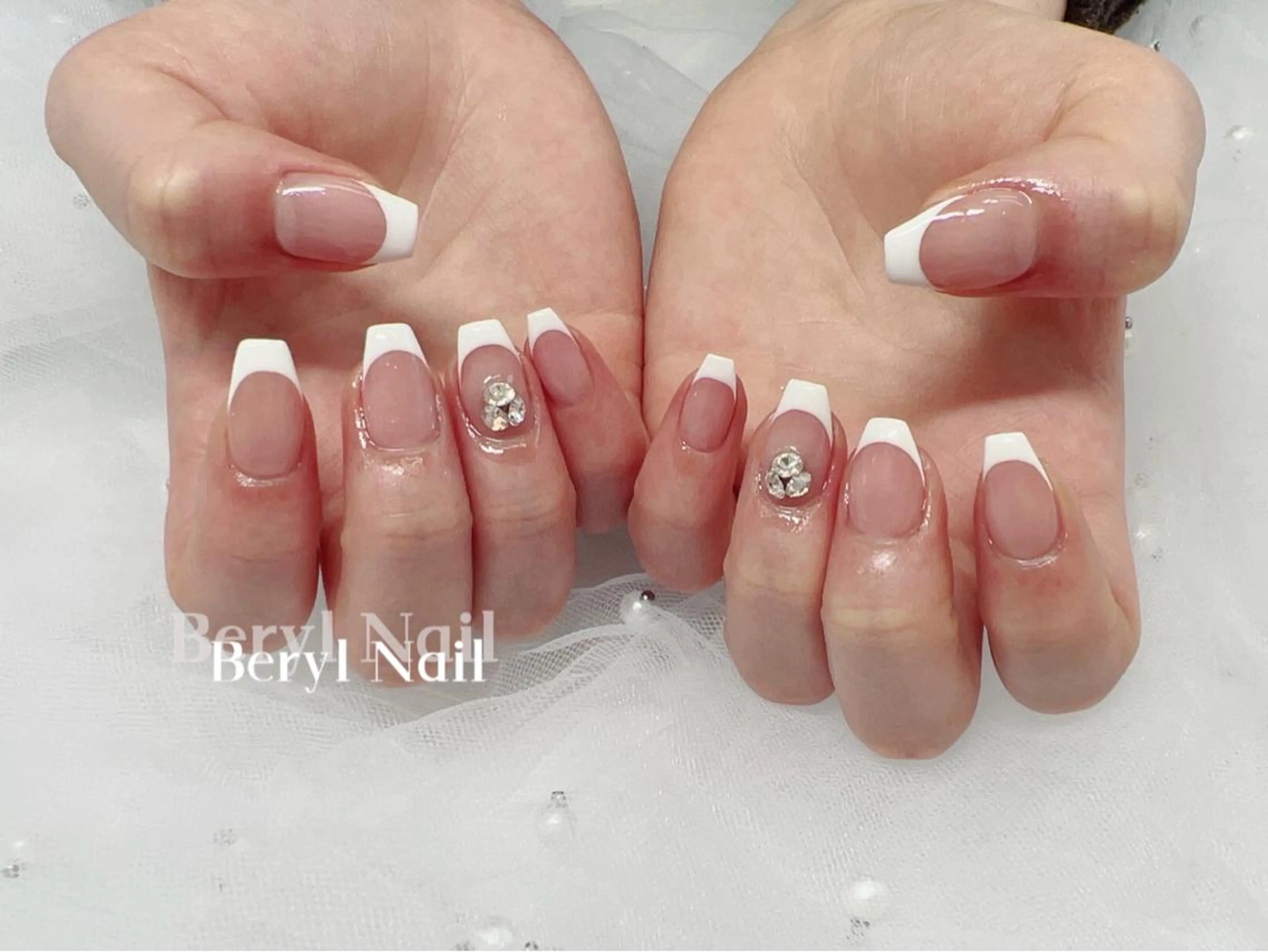 【自店オフいつでも無料】<ジェル>王道フレンチ¥6480初回ジェルオフ無料の写真