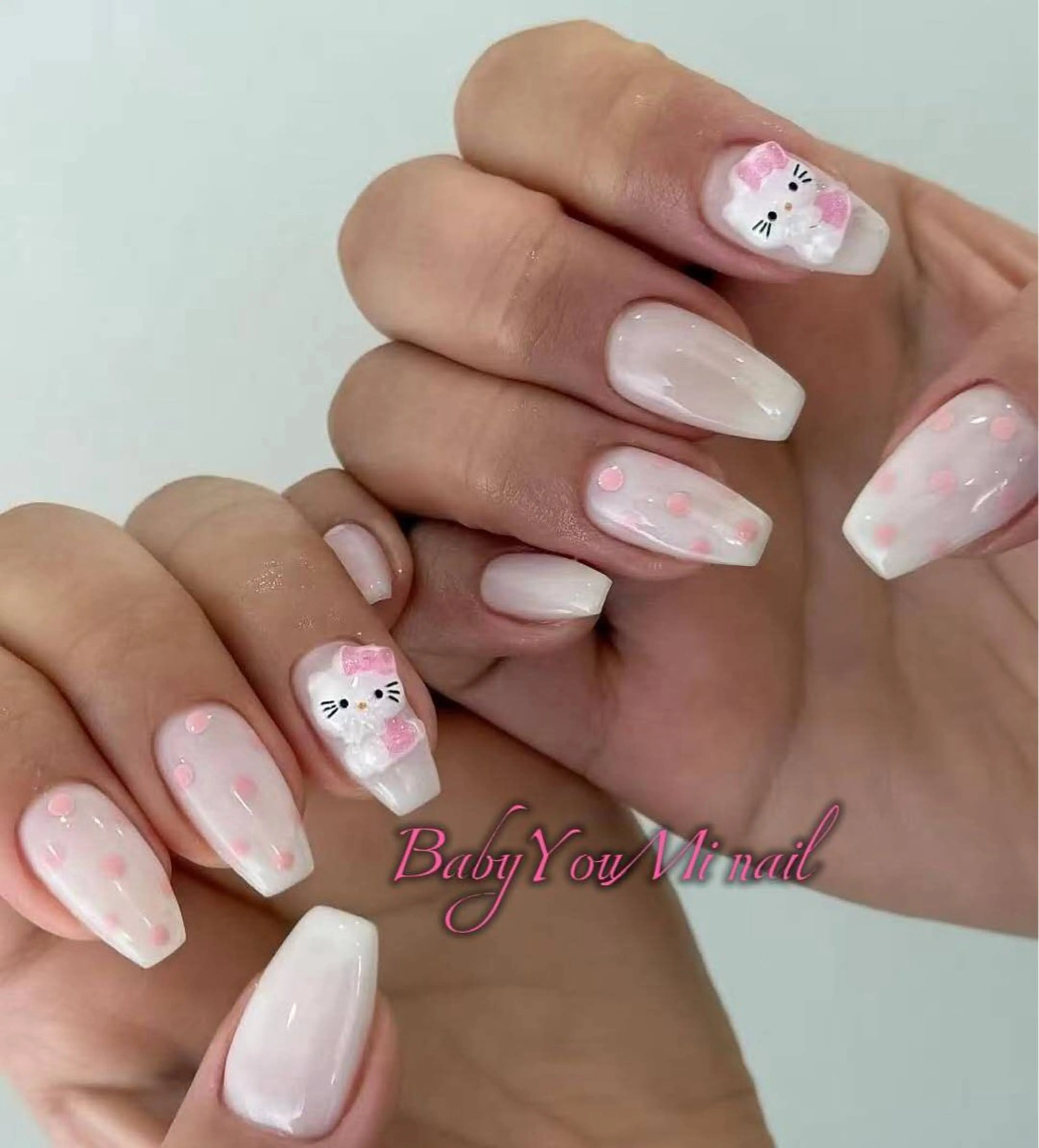 ネイル オーロラネイル フラワーネイル フットネイル フレンチネイル ジェルネイル ハンドネイル BabyYouMi nailのネイルデザイン