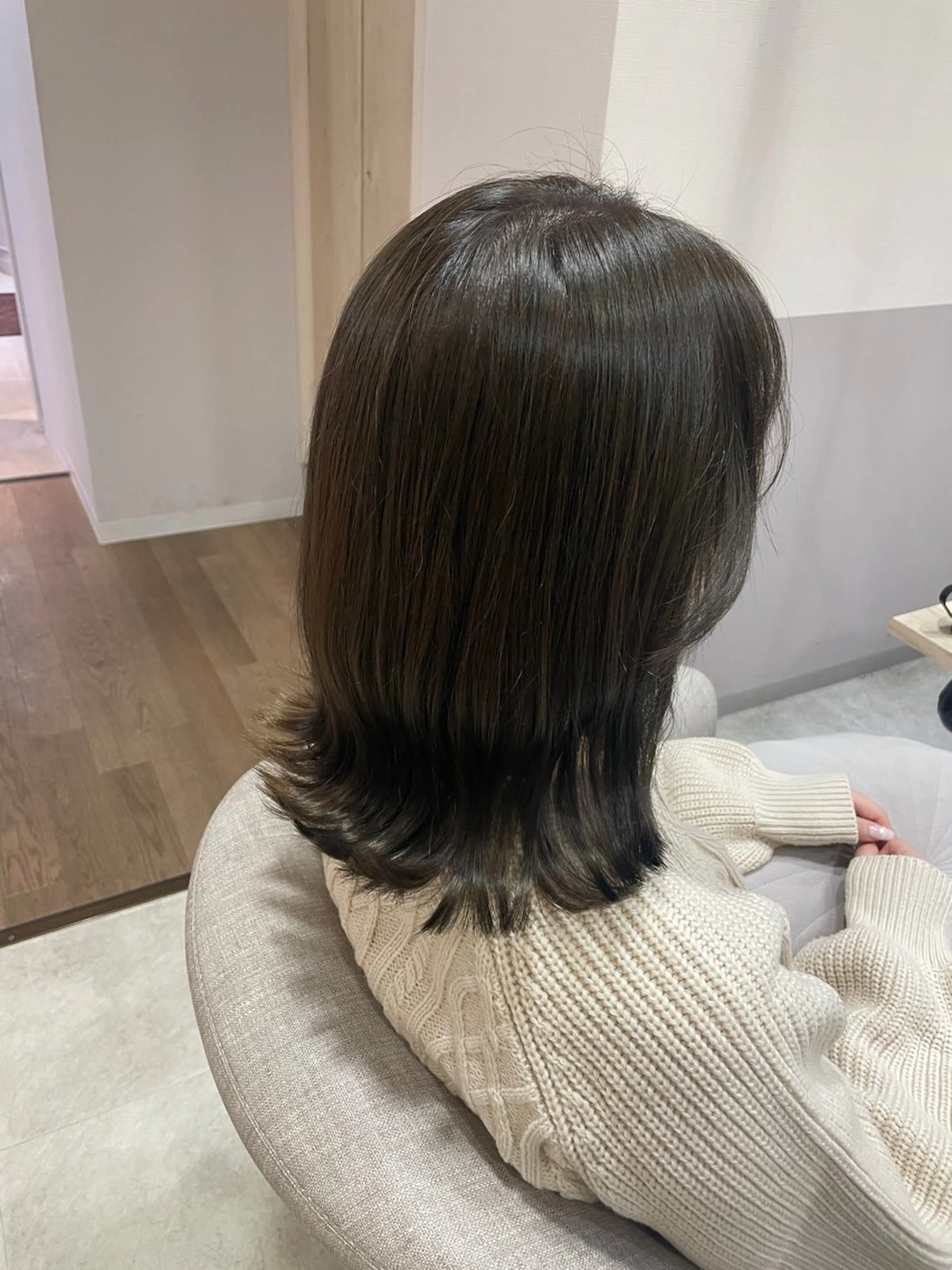 ミディアム カット ヘアカラー トリートメント HARUKA韓国ヘア /Luana梅田のヘアスタイル