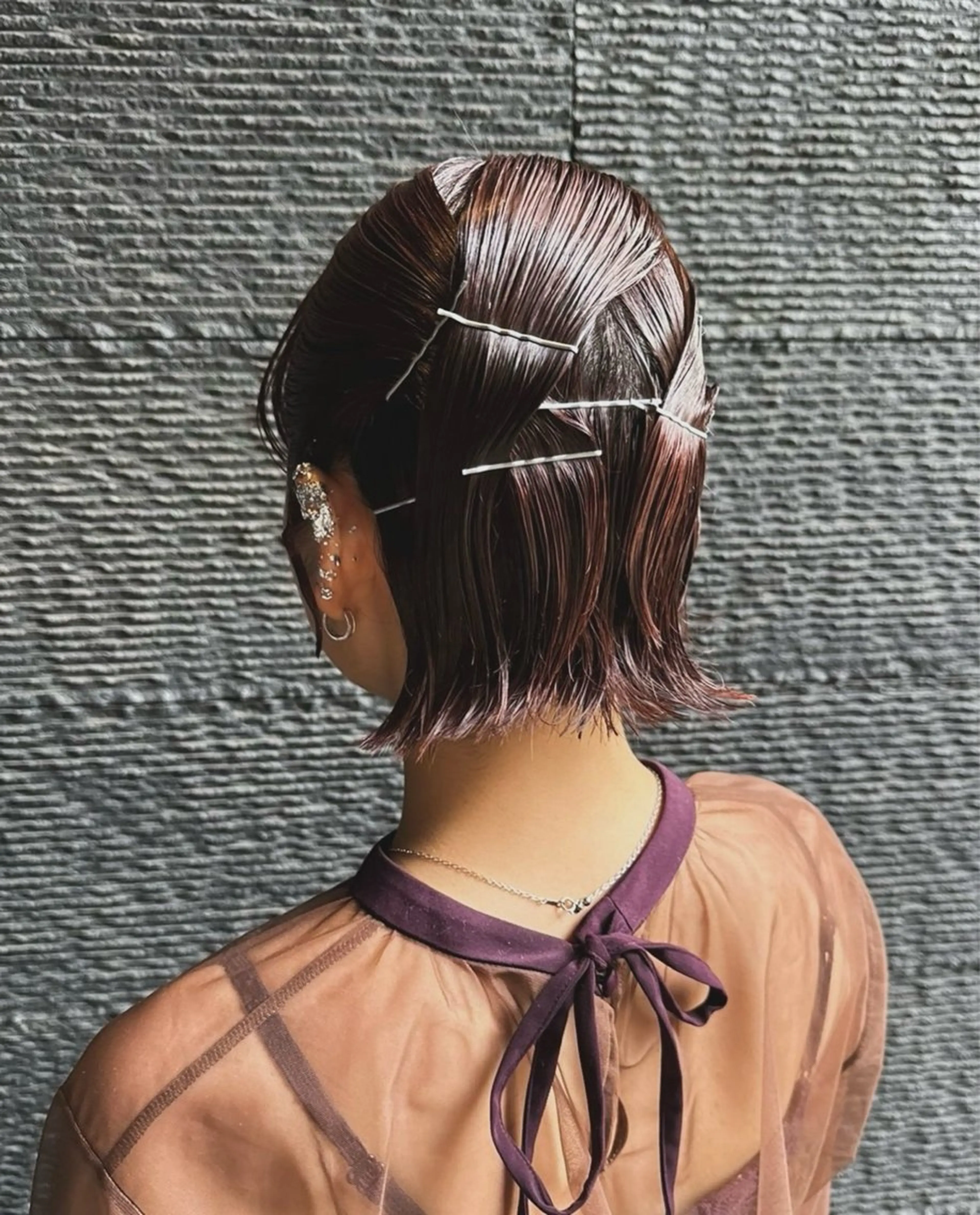 ショート ヘアアレンジ ヘアセット KAWATOKO MISUZUのヘアスタイル