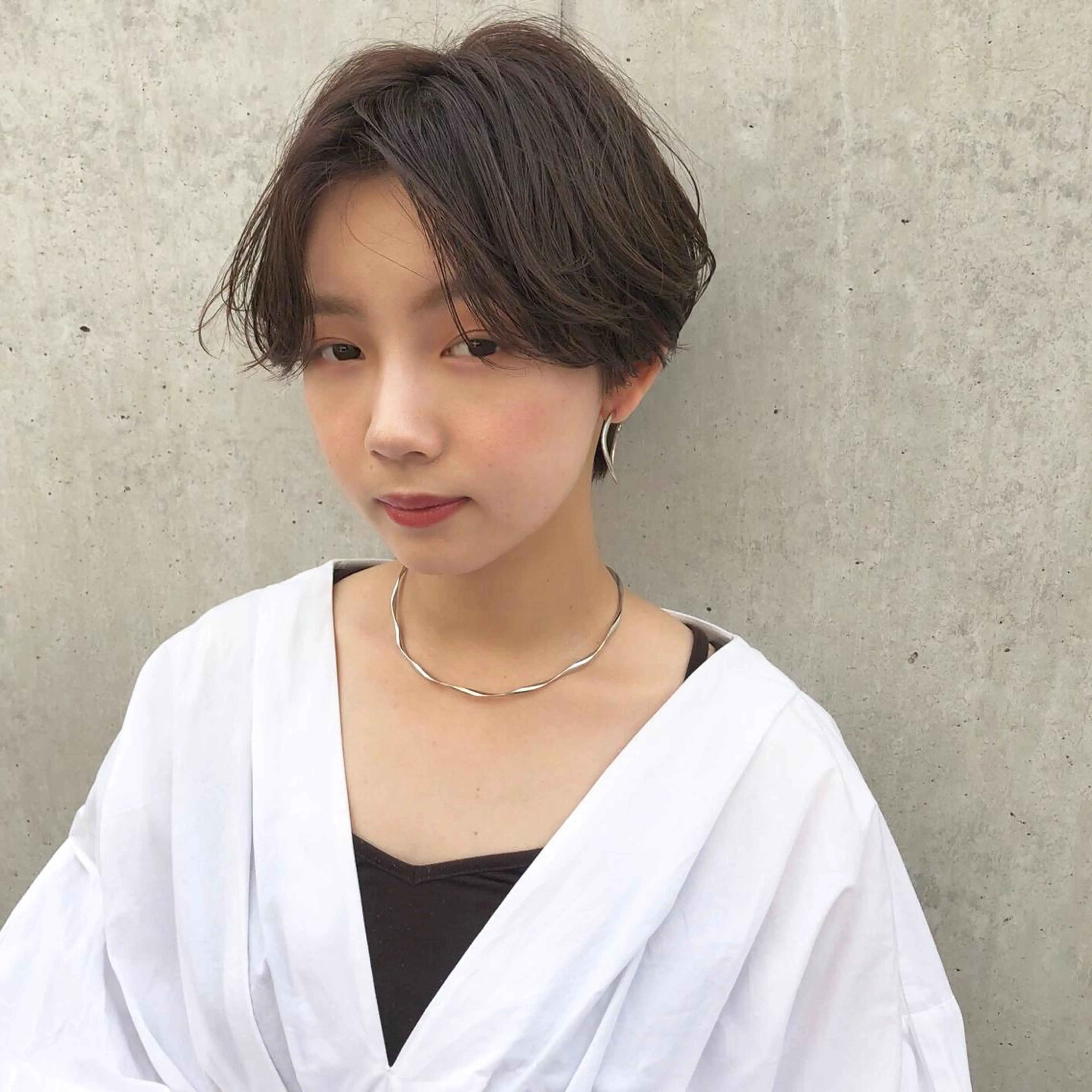 ショート アッシュ ボブ ハイライト 似合わせカット ショートヘア カット ヘアカラー トリートメント takada kohのヘアスタイル