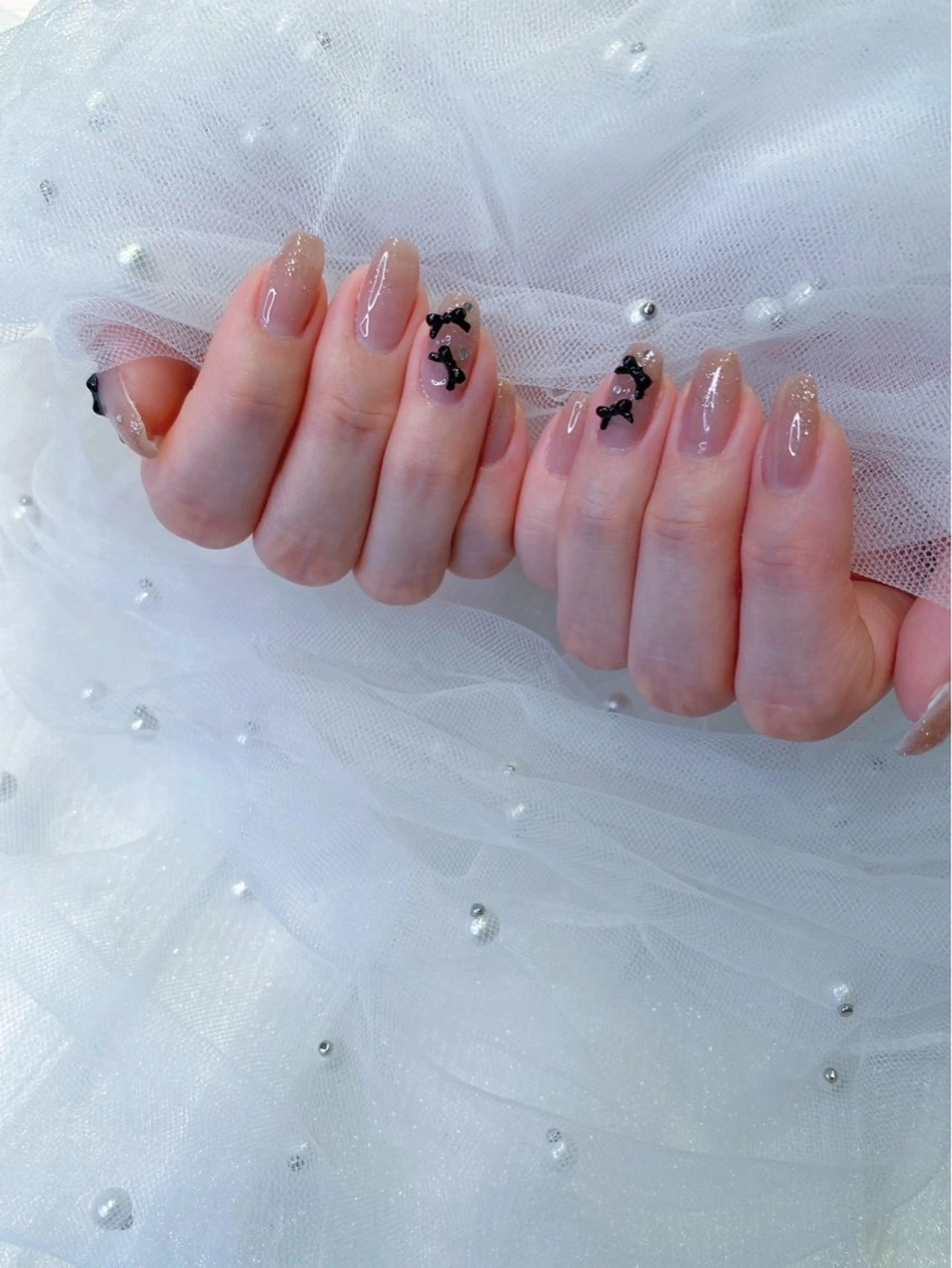 ネイル ハンドネイル muguet🎀 モテ系🫧うるちゅるのネイルデザイン