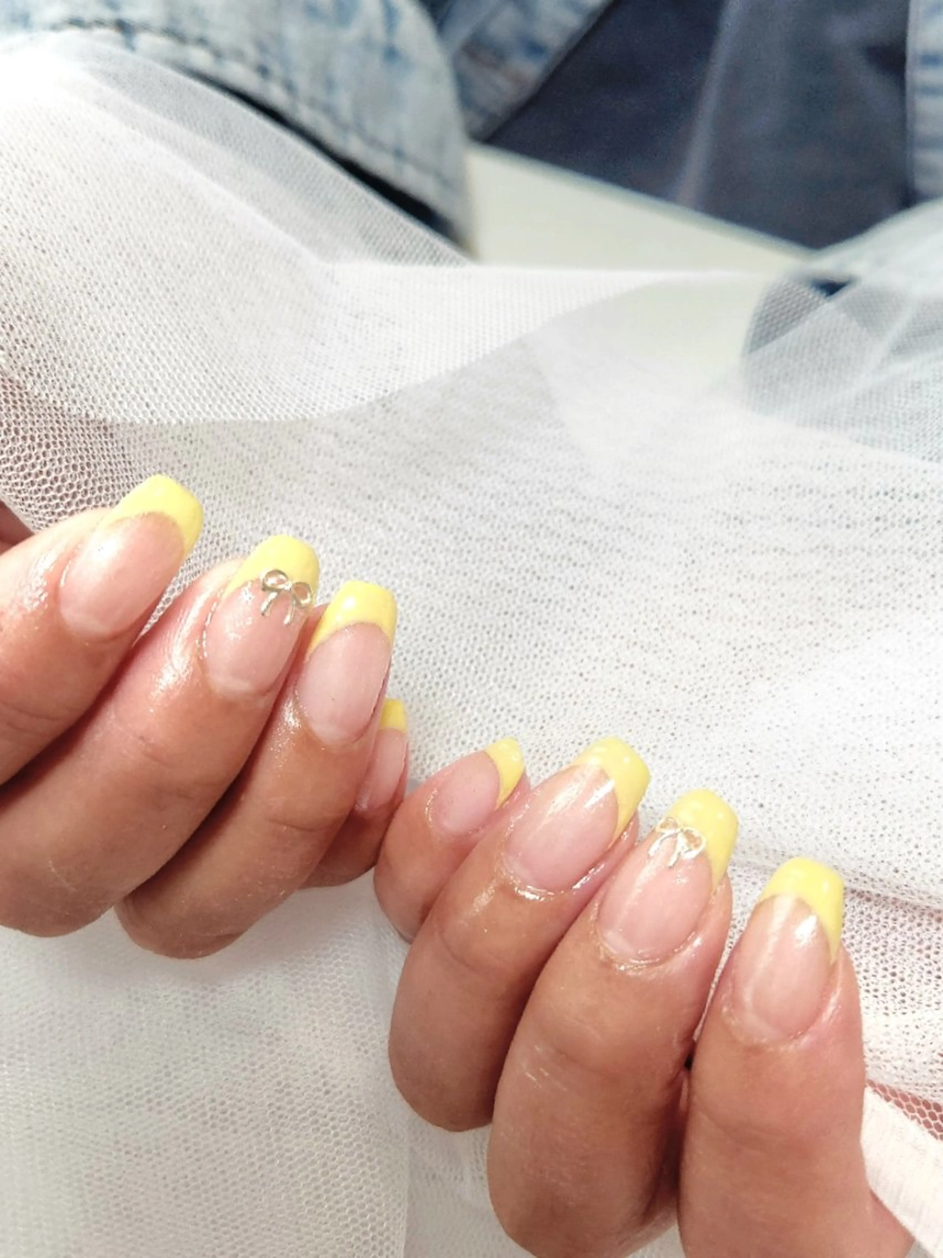 ネイル フレンチネイル ジェルネイル パステルネイル リボン シンプルネイル Nailroom3  古屋明美のネイルデザイン