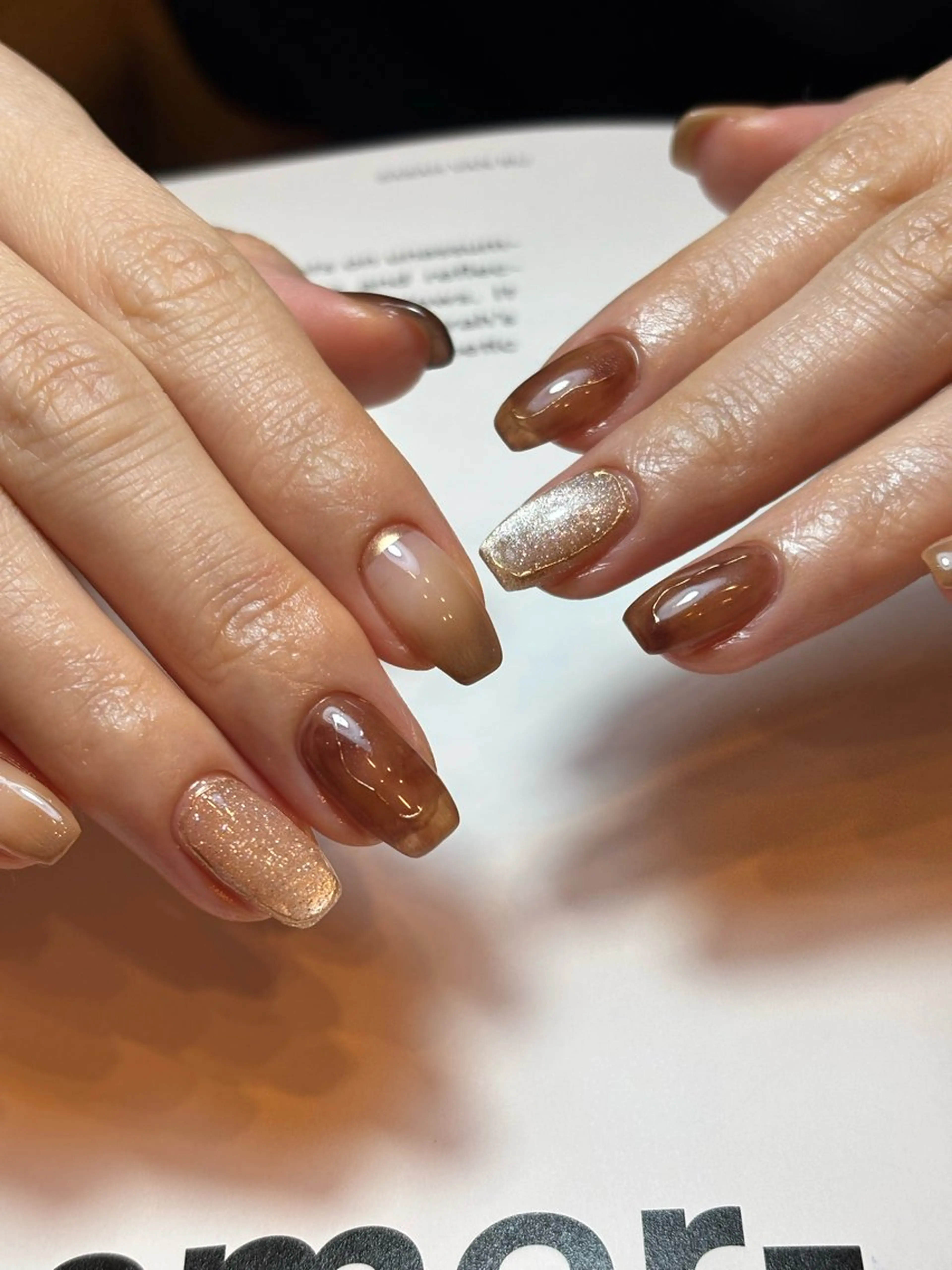 キッズ ネイル フットネイル フレンチネイル ジェルネイル マグネットネイル ニュアンスネイル illum hicariのネイルデザイン