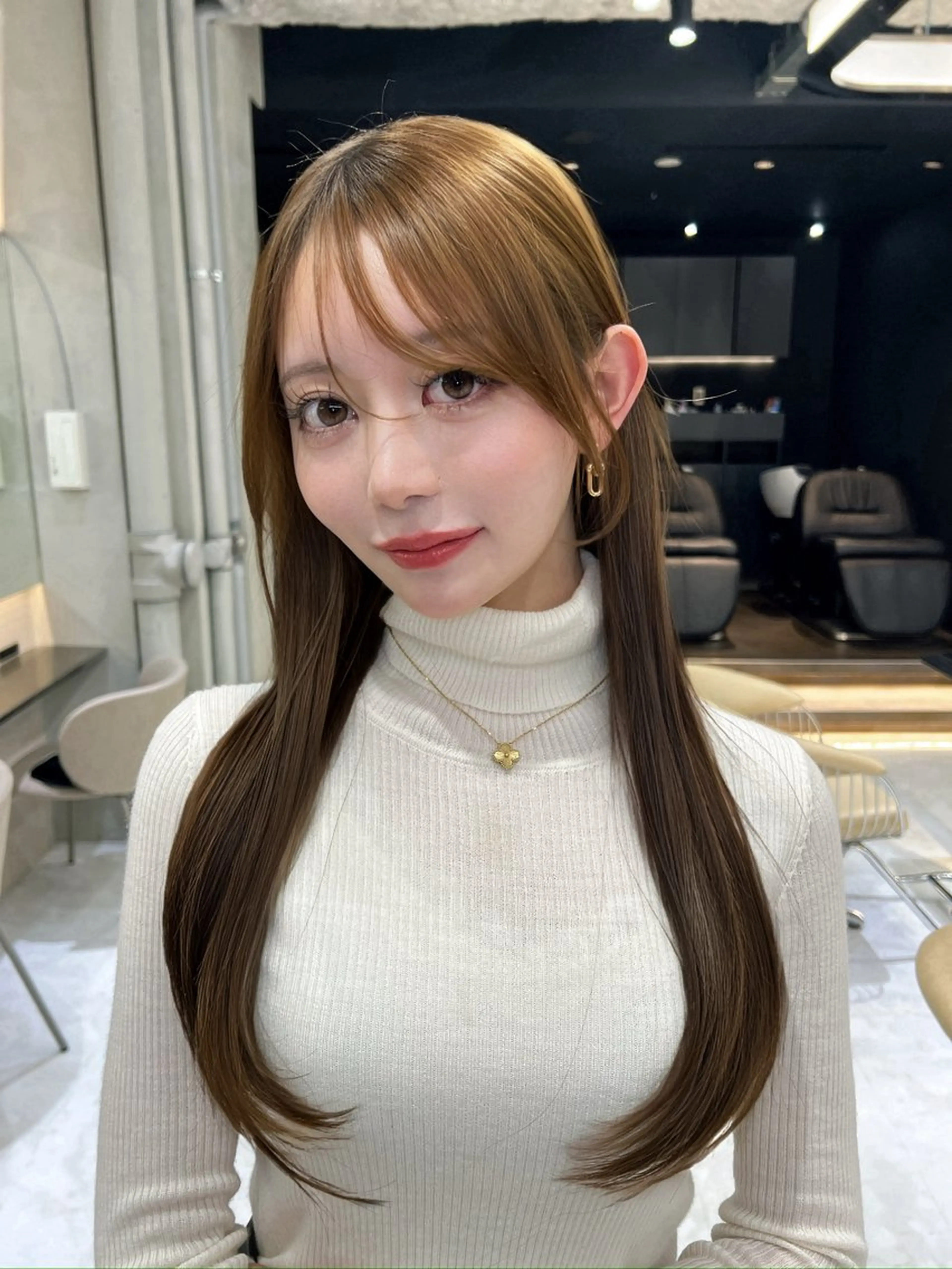 ロング 縮毛矯正 トリートメント カット ヘアカラー トリートメント 🫧髪質改善 講師🫧🍎幹細胞のヘアスタイル