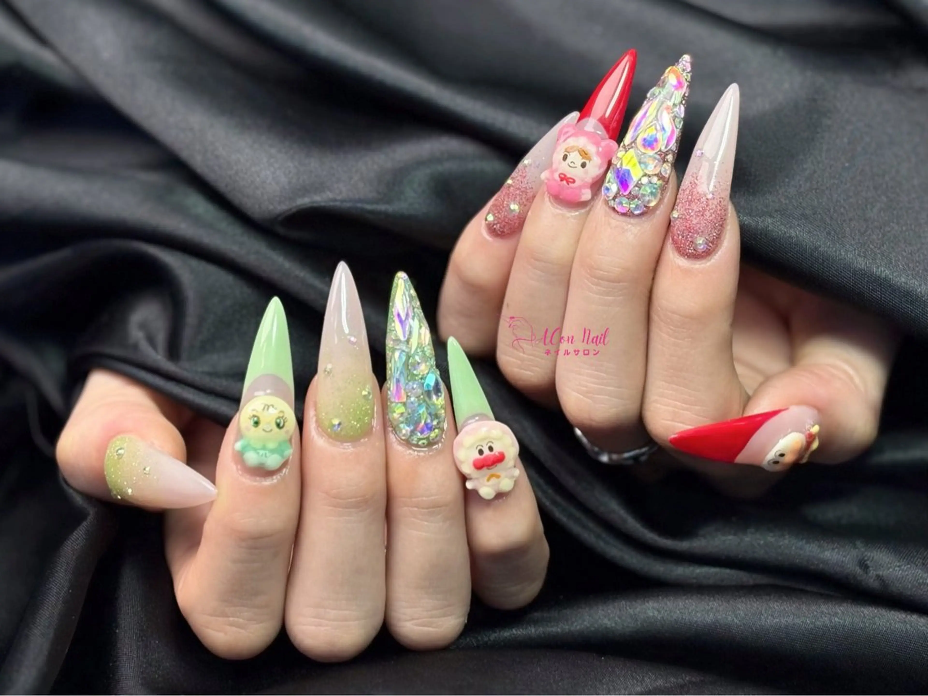 ネイル 桜ネイル 長さ出し フラワーネイル フレンチネイル ジェルネイル ハンドネイル AConNailSalon所属・ACon NailSalonのネイルデザイン