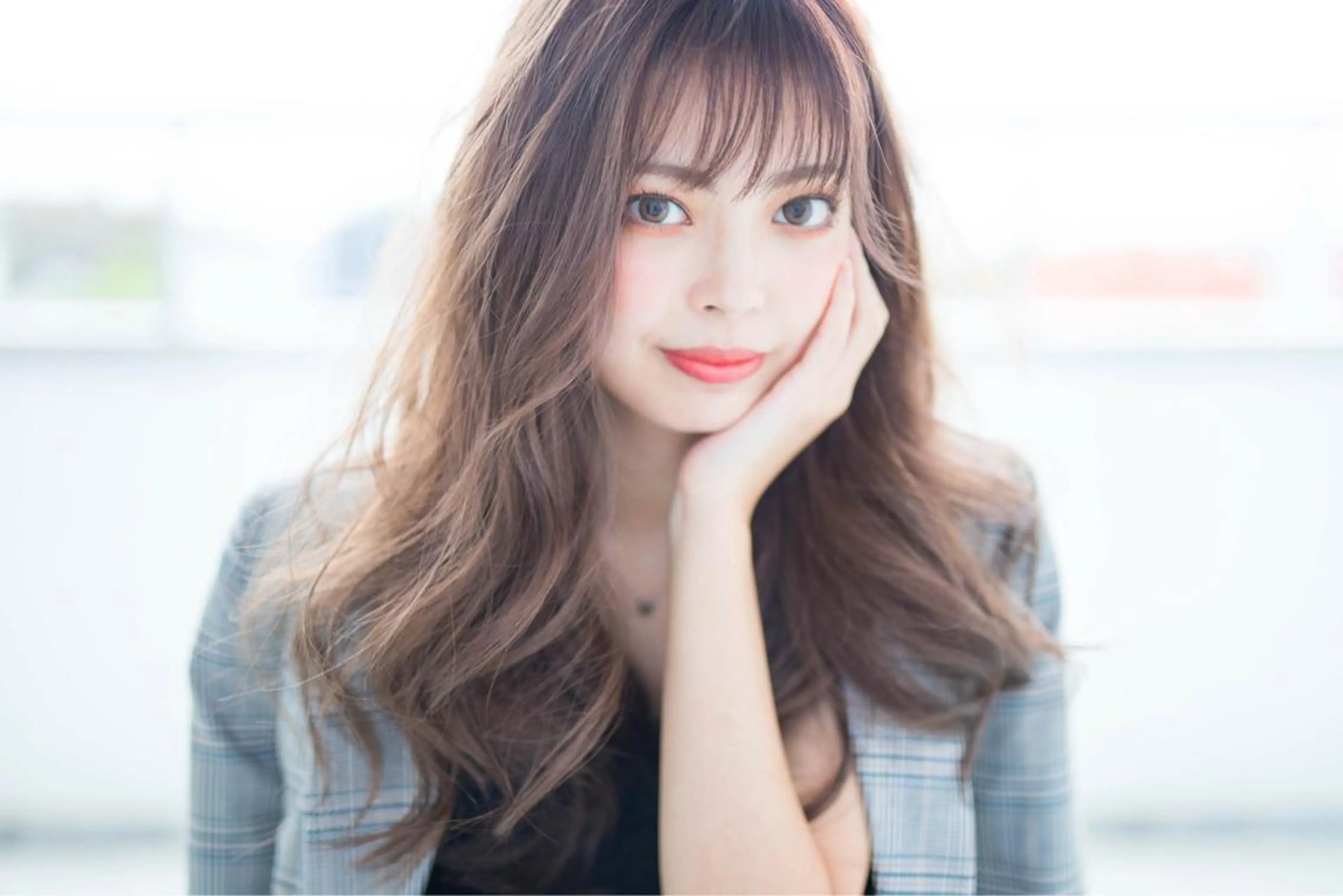 ロング カラー ヨシンモリ 韓国風ヘア レイヤーカット カット ヘアカラー トリートメント 小野 和摩のヘアスタイル