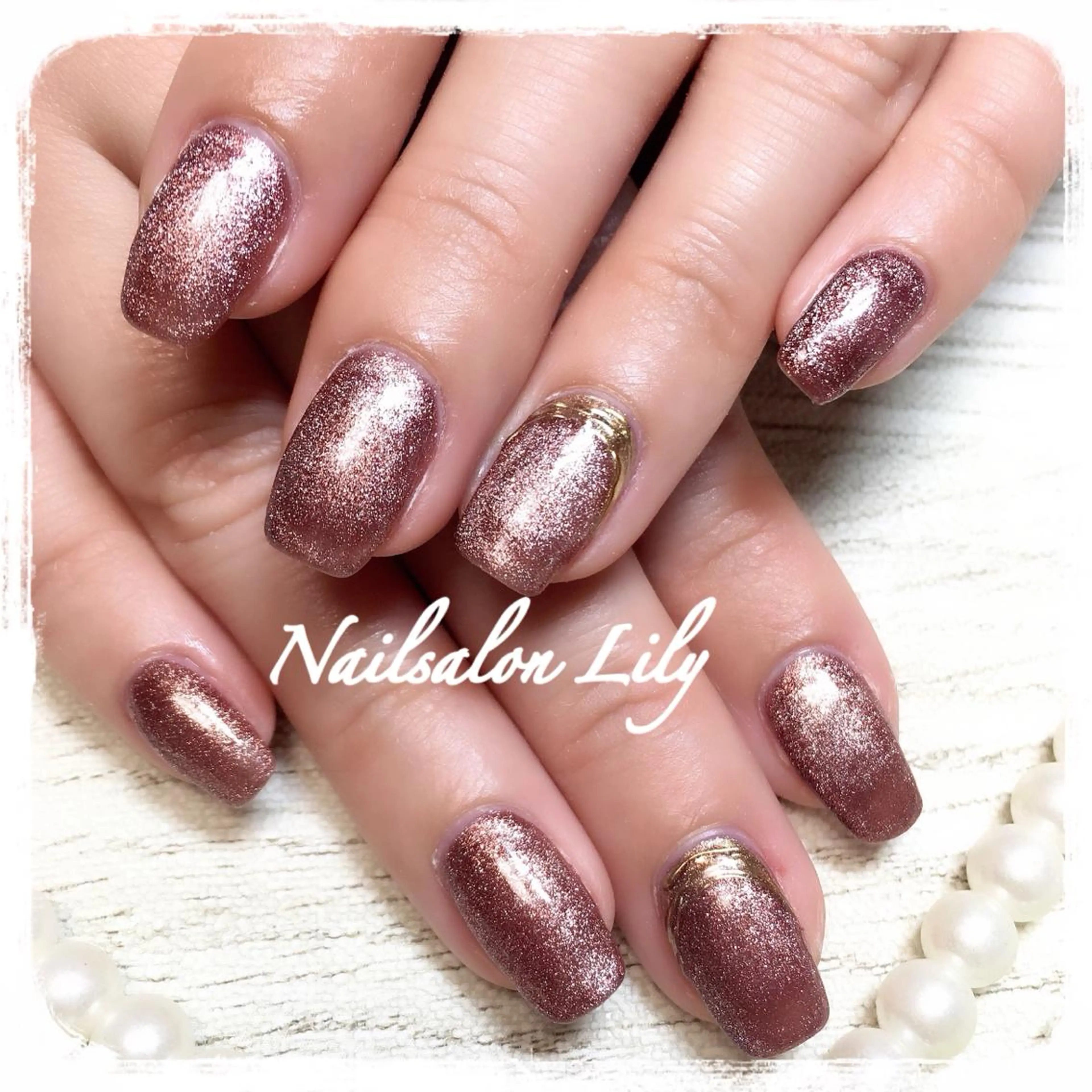 ネイル マグネットネイル ハンドネイル Lily*nail 🌻Mii🌻のネイルデザイン